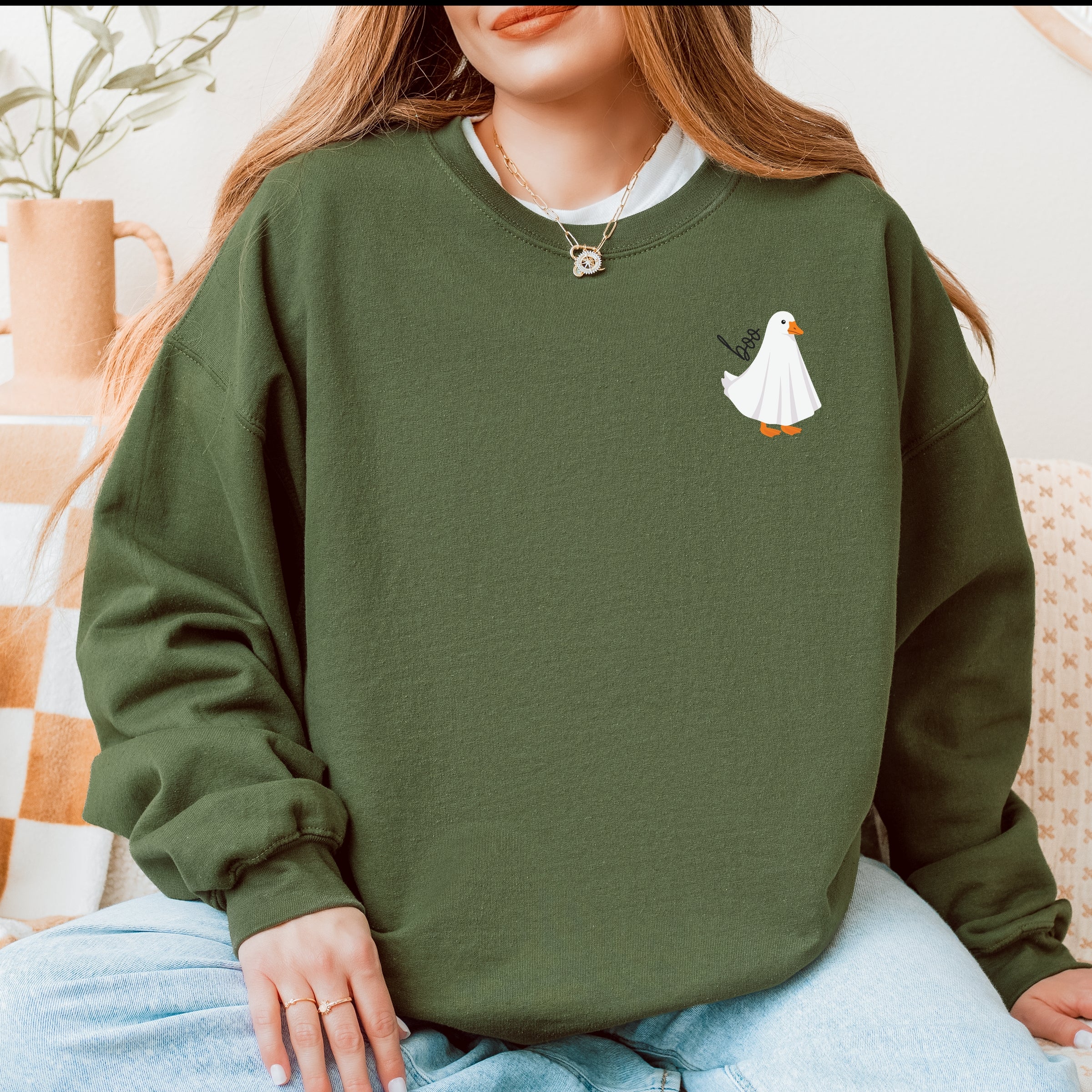 Boo Ghost Goose - Women's Graphic Sweatshirt
