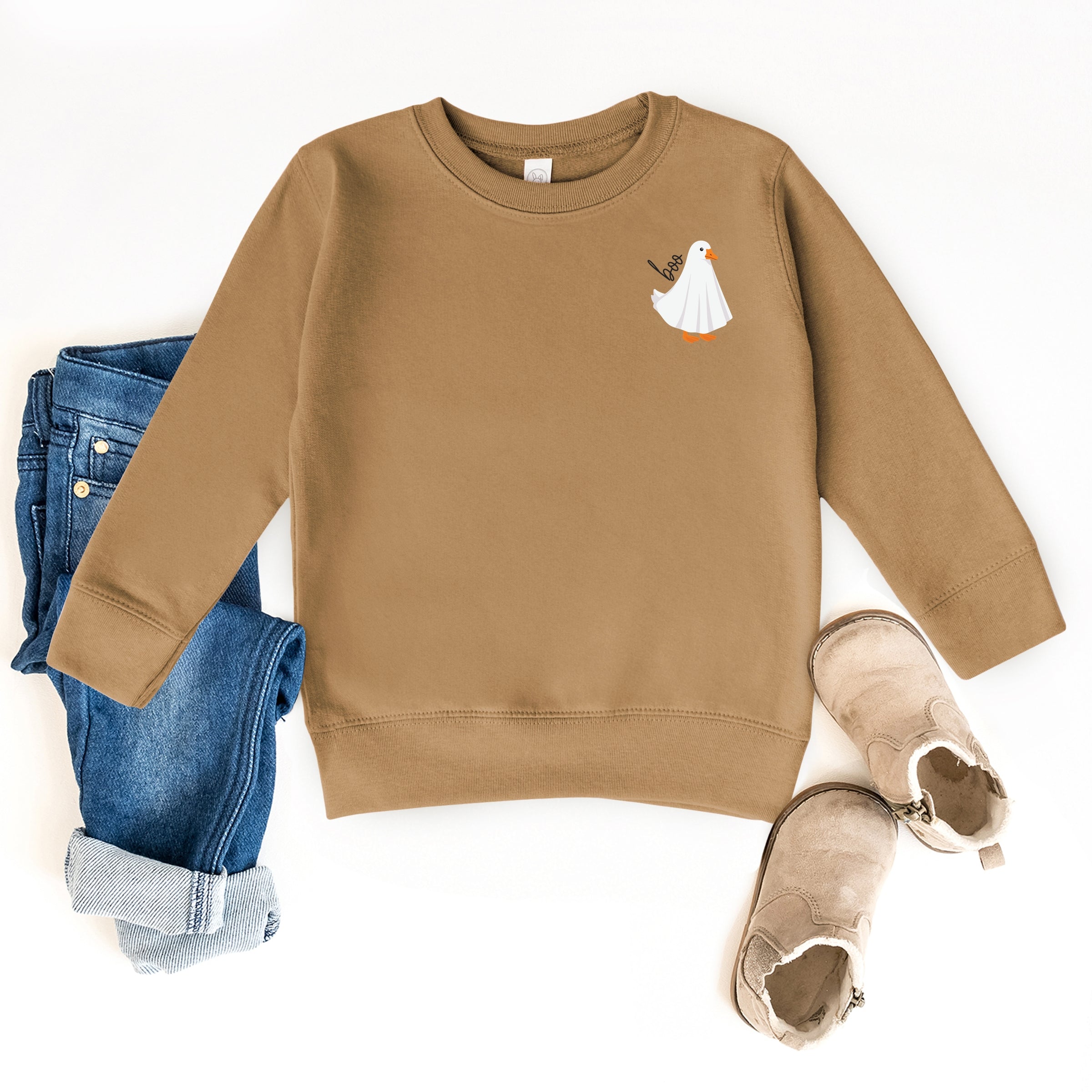 Boo Ghost Goose - Toddler Graphic Sweatshirt and Youth Graphic Sweatshirt