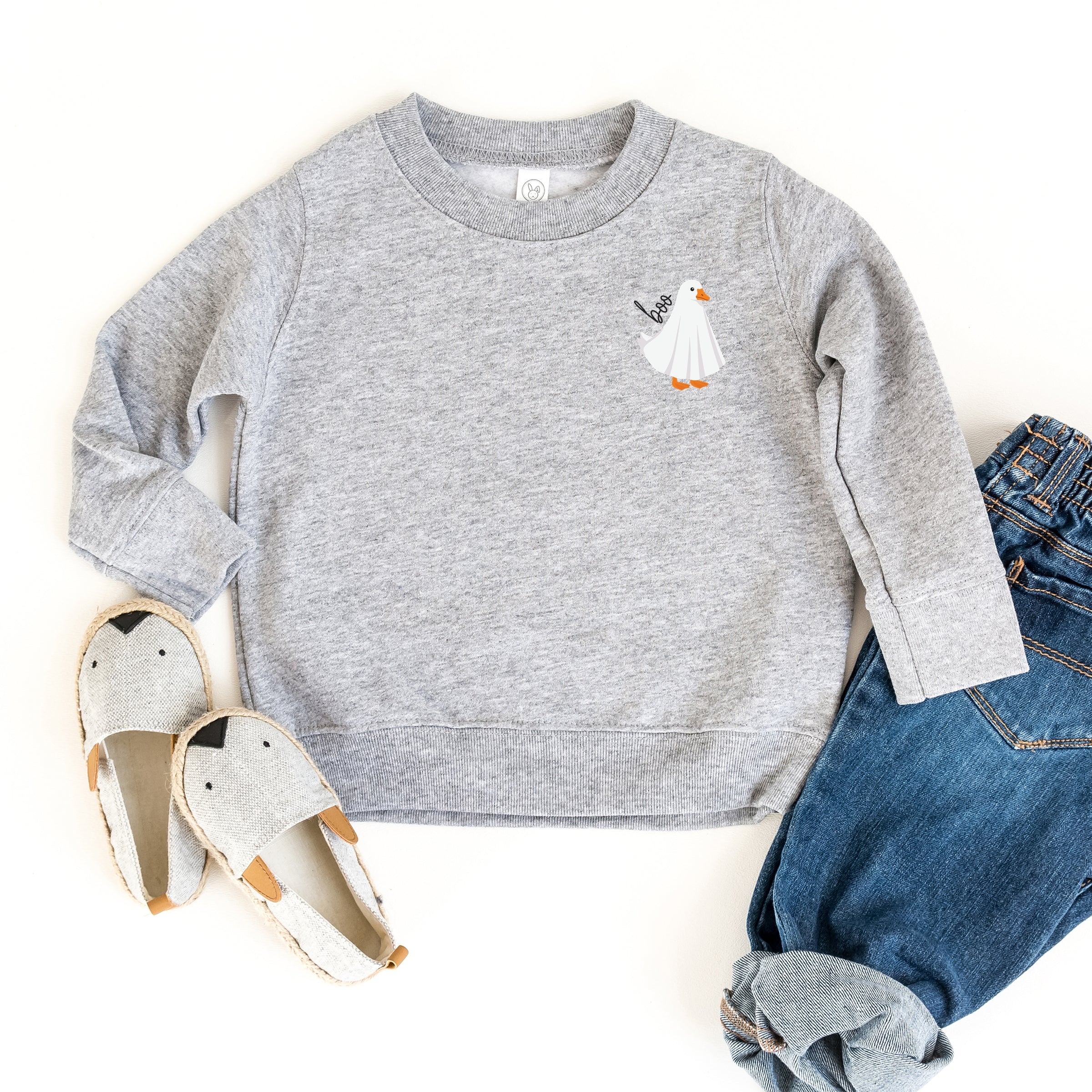 Boo Ghost Goose - Toddler Graphic Sweatshirt and Youth Graphic Sweatshirt