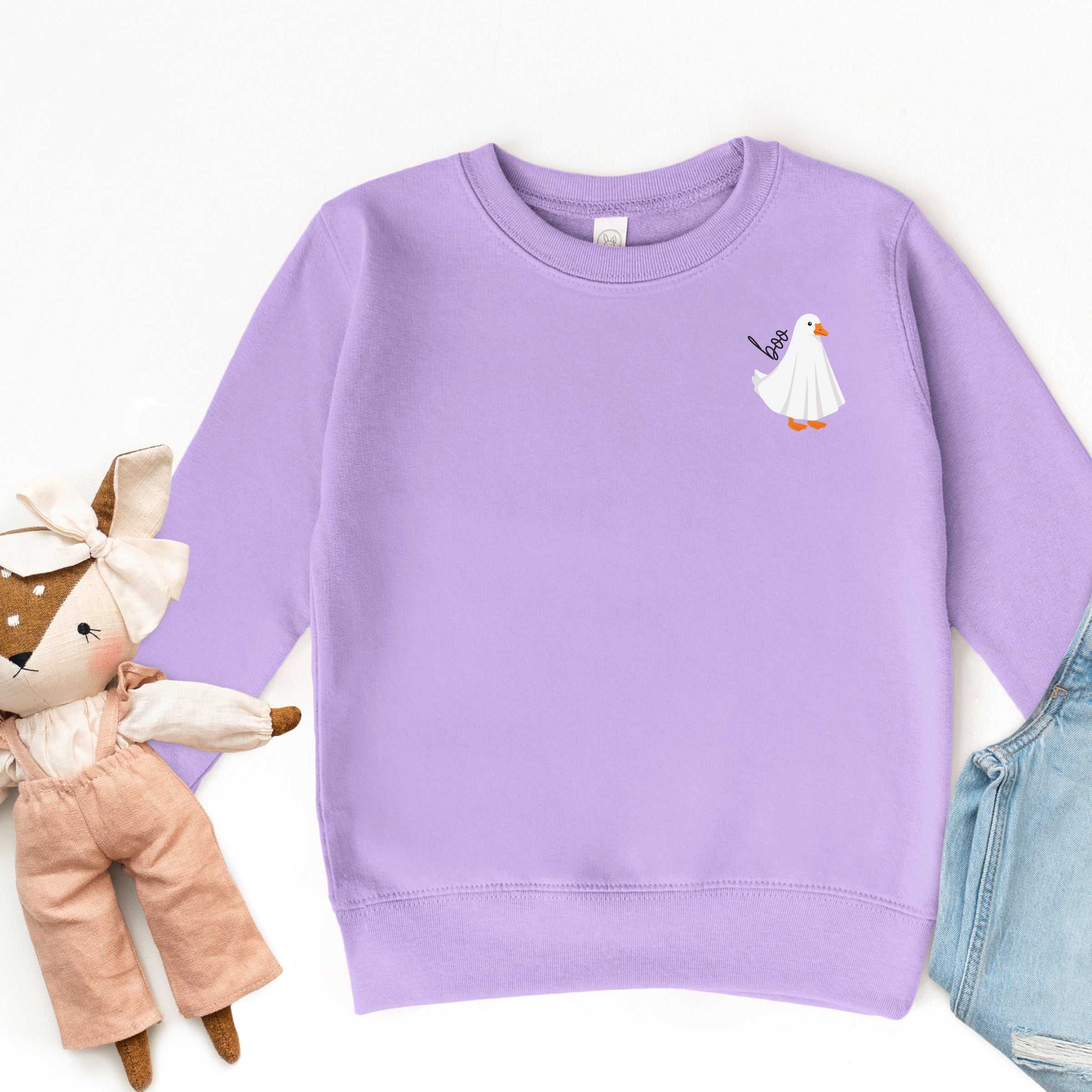 Boo Ghost Goose - Toddler Graphic Sweatshirt and Youth Graphic Sweatshirt
