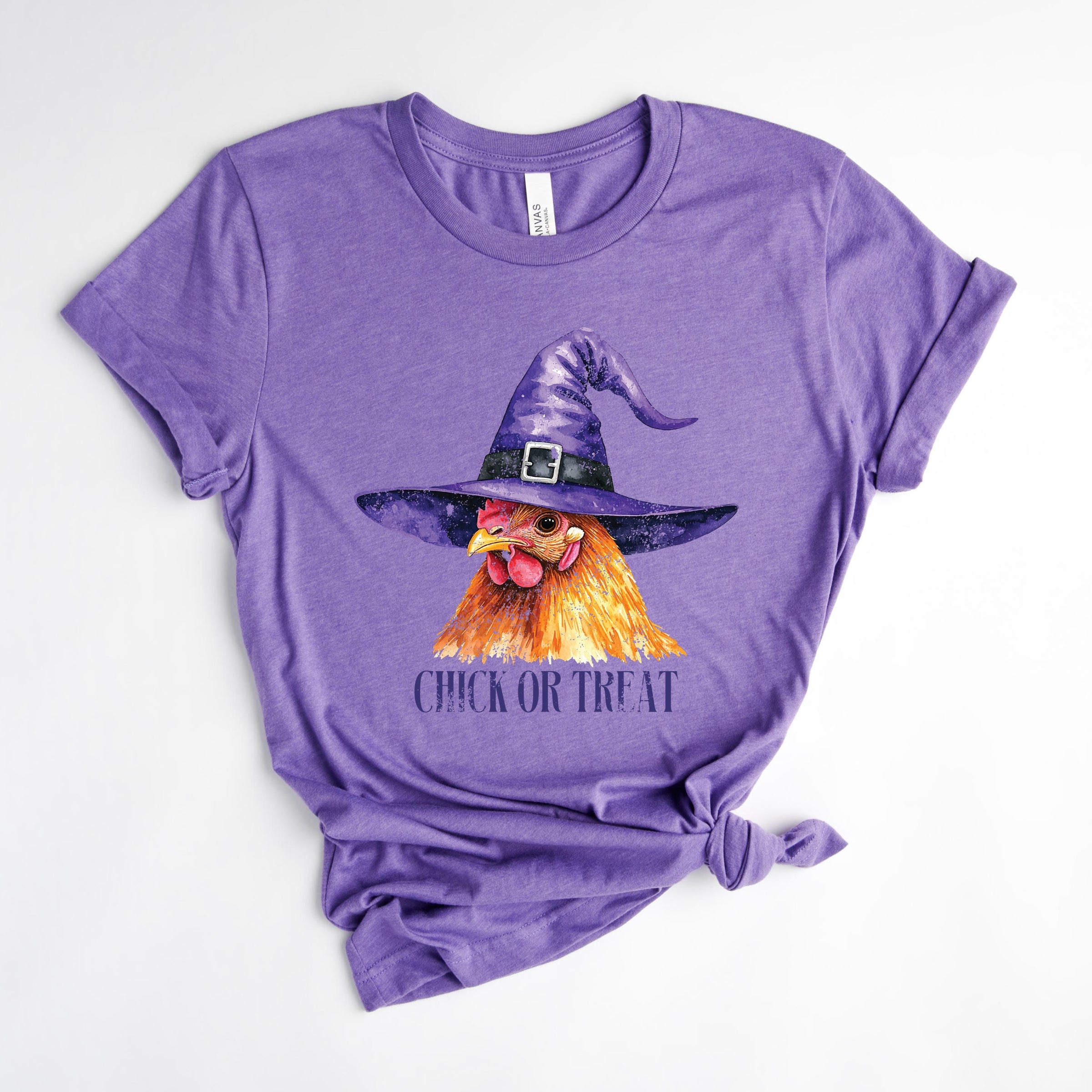 Chick Or Treat Watercolor Distressed - Women's Short Sleeve Graphic T-Shirt