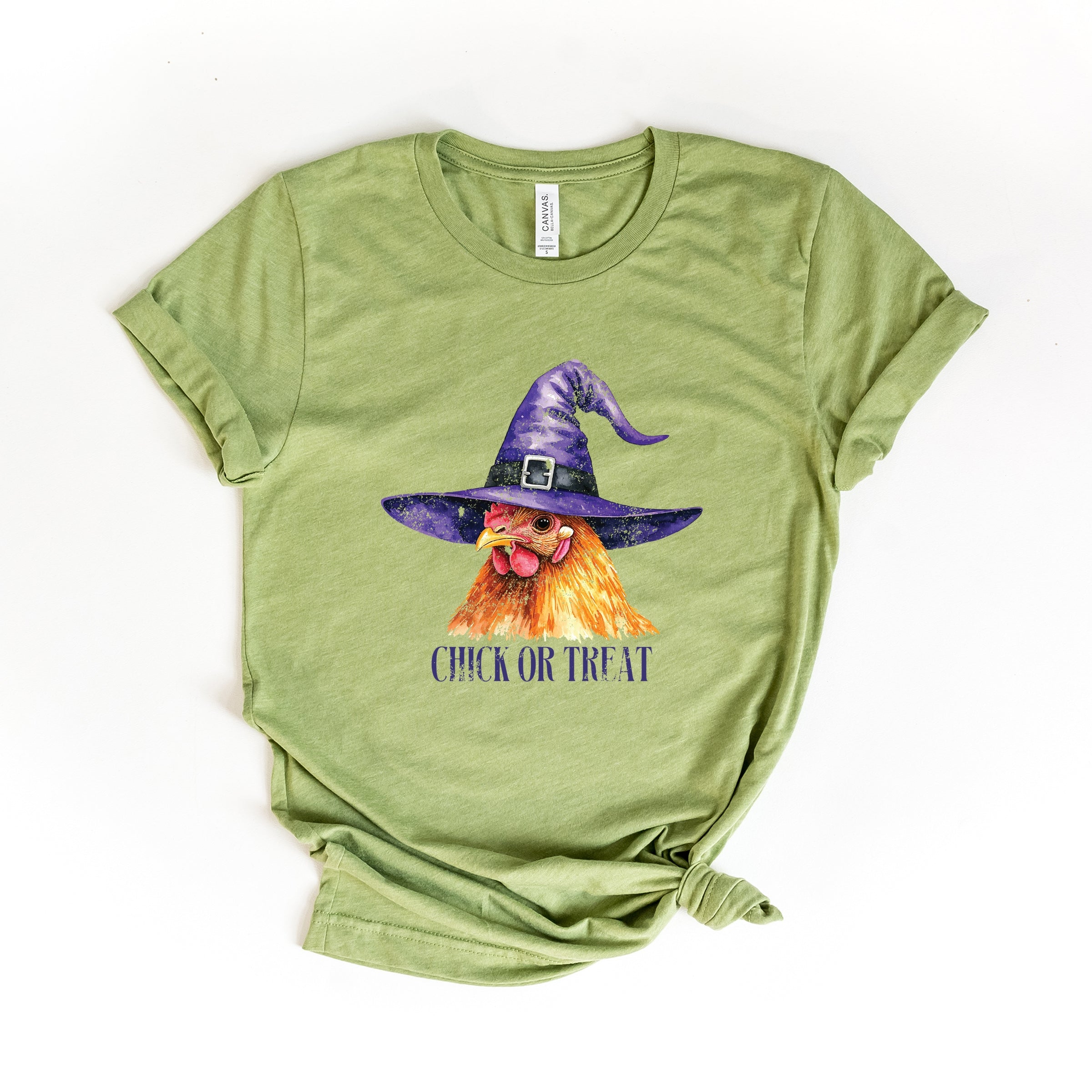 Chick Or Treat Watercolor Distressed - Women's Short Sleeve Graphic T-Shirt