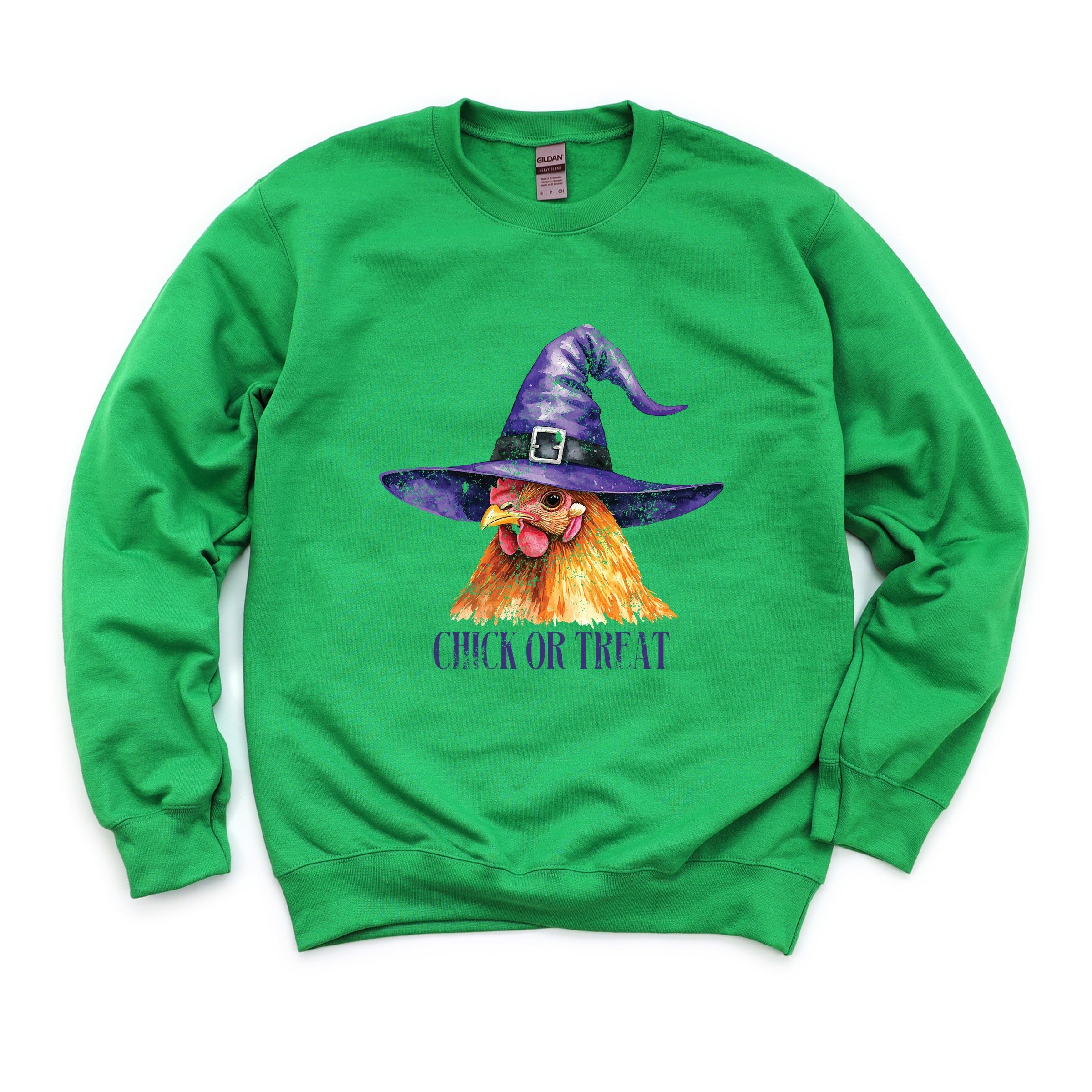 Chick Or Treat Watercolor Distressed - Women's Graphic Sweatshirt