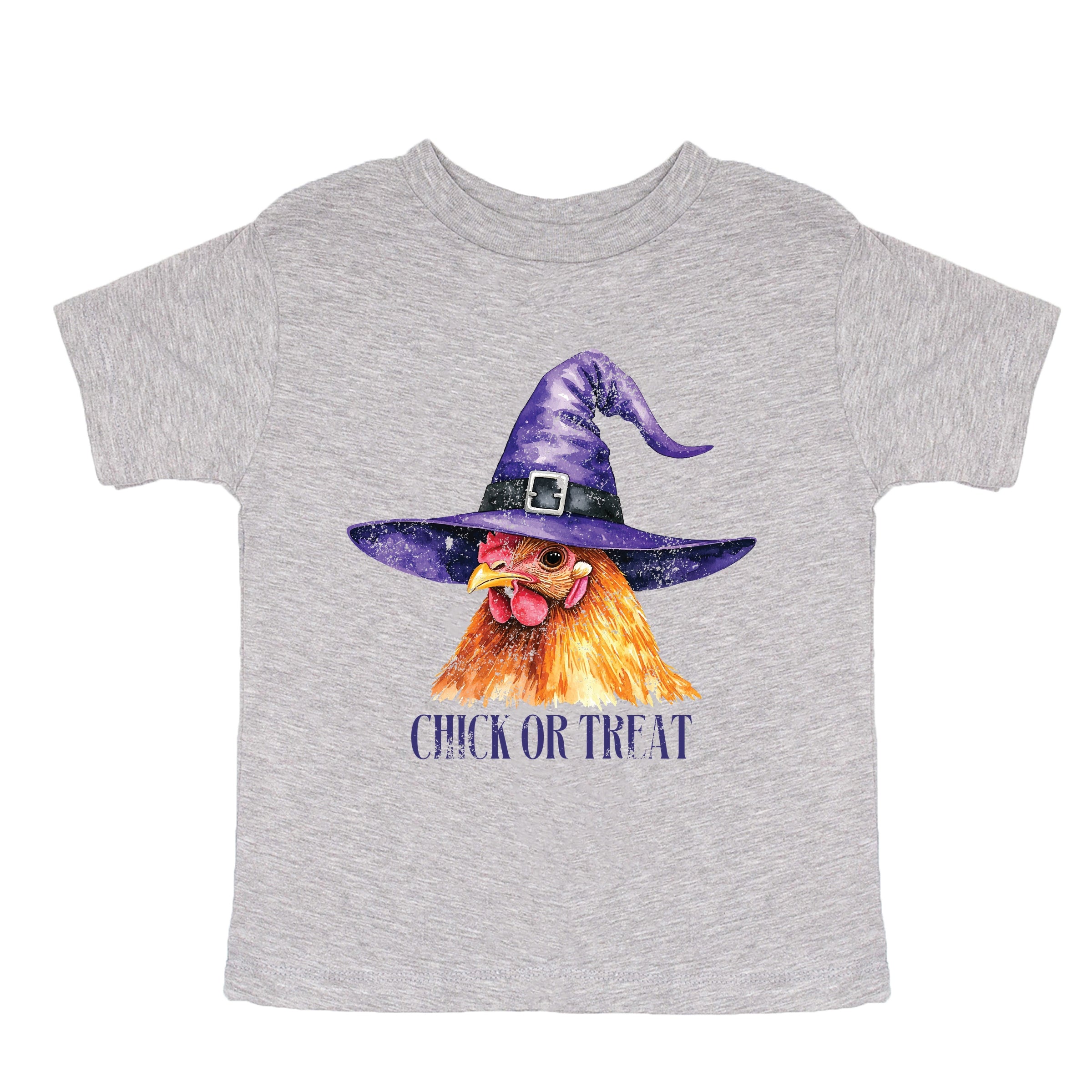Chick Or Treat Watercolor Distressed - Youth Short Sleeve Graphic T-Shirt and Toddler Short Sleeve Graphic T-Shirt