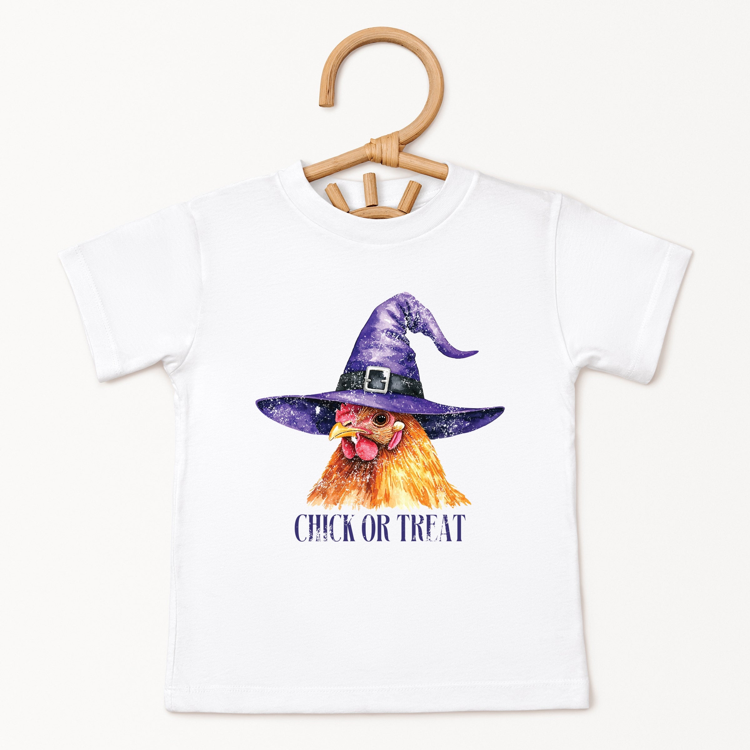 Chick Or Treat Watercolor Distressed - Youth Short Sleeve Graphic T-Shirt and Toddler Short Sleeve Graphic T-Shirt