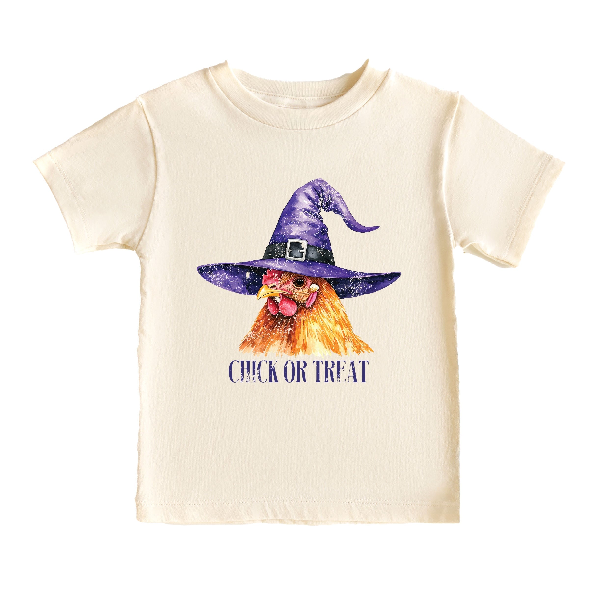Chick Or Treat Watercolor Distressed - Youth Short Sleeve Graphic T-Shirt and Toddler Short Sleeve Graphic T-Shirt