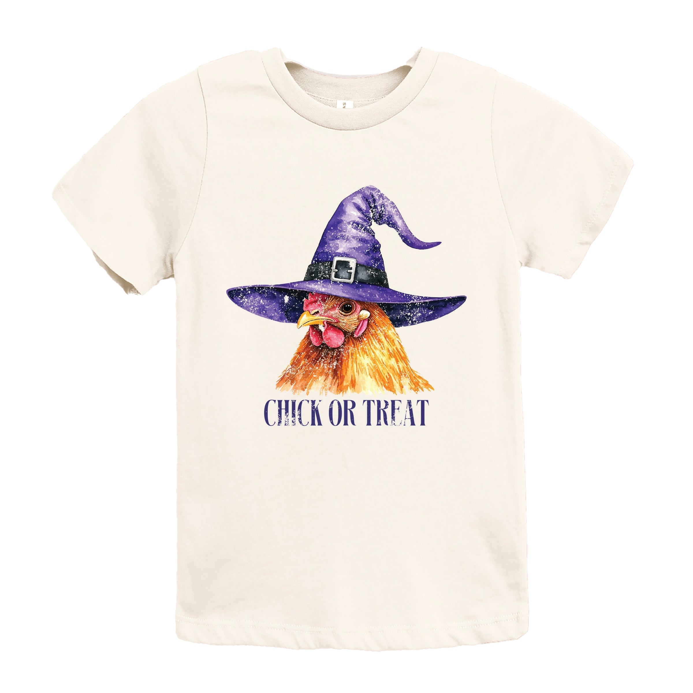 Chick Or Treat Watercolor Distressed - Youth Short Sleeve Graphic T-Shirt and Toddler Short Sleeve Graphic T-Shirt