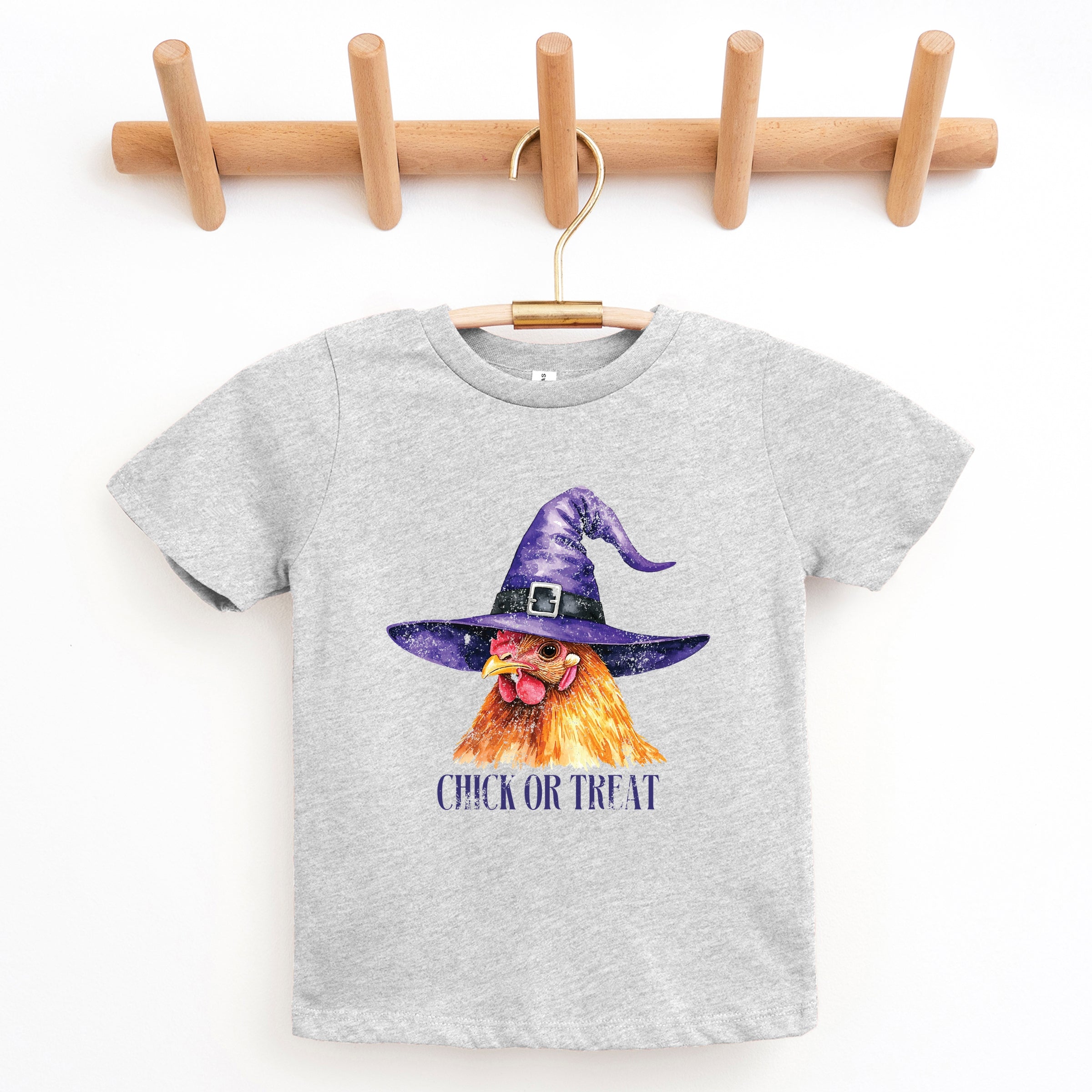 Chick Or Treat Watercolor Distressed - Youth Short Sleeve Graphic T-Shirt and Toddler Short Sleeve Graphic T-Shirt