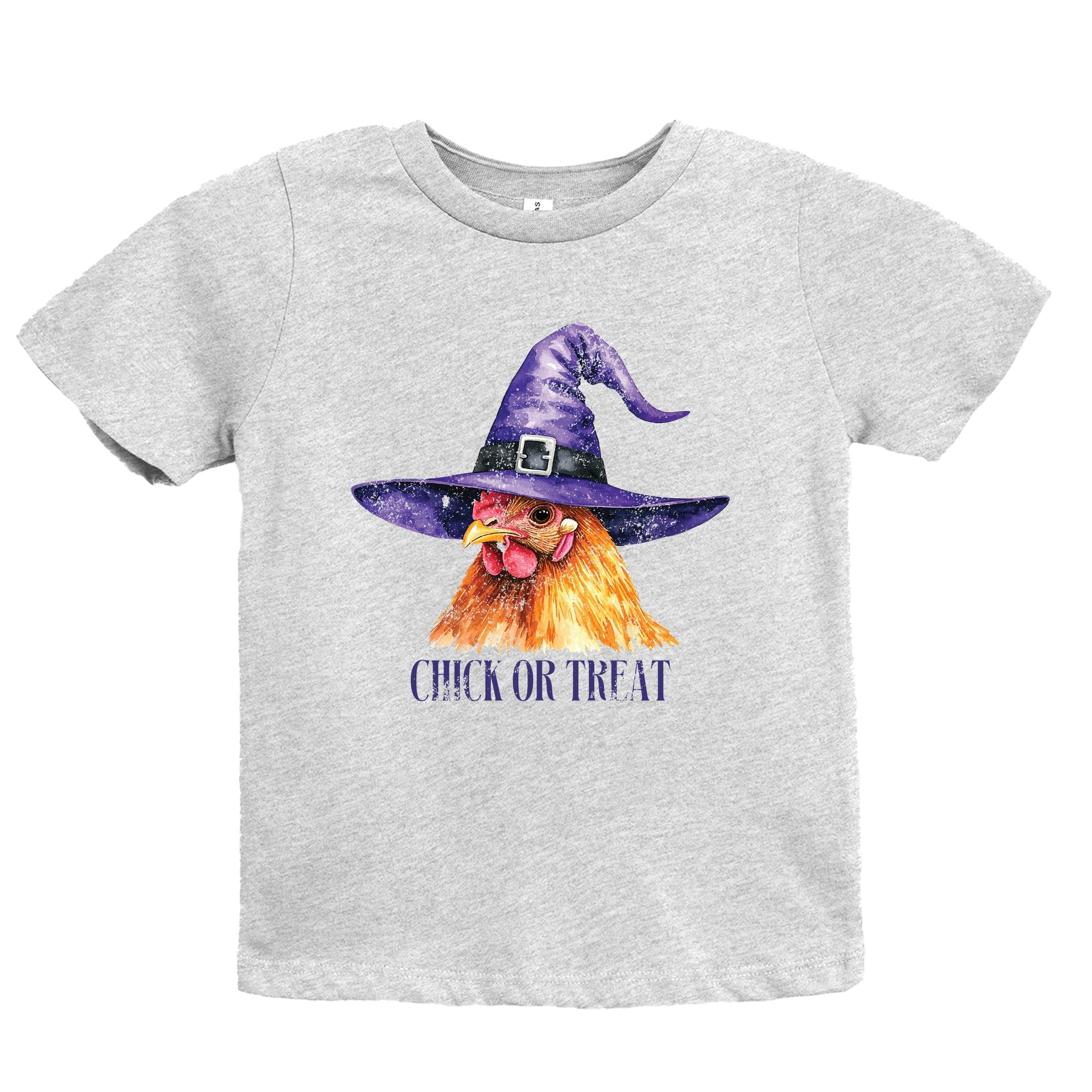 Chick Or Treat Watercolor Distressed - Youth Short Sleeve Graphic T-Shirt and Toddler Short Sleeve Graphic T-Shirt