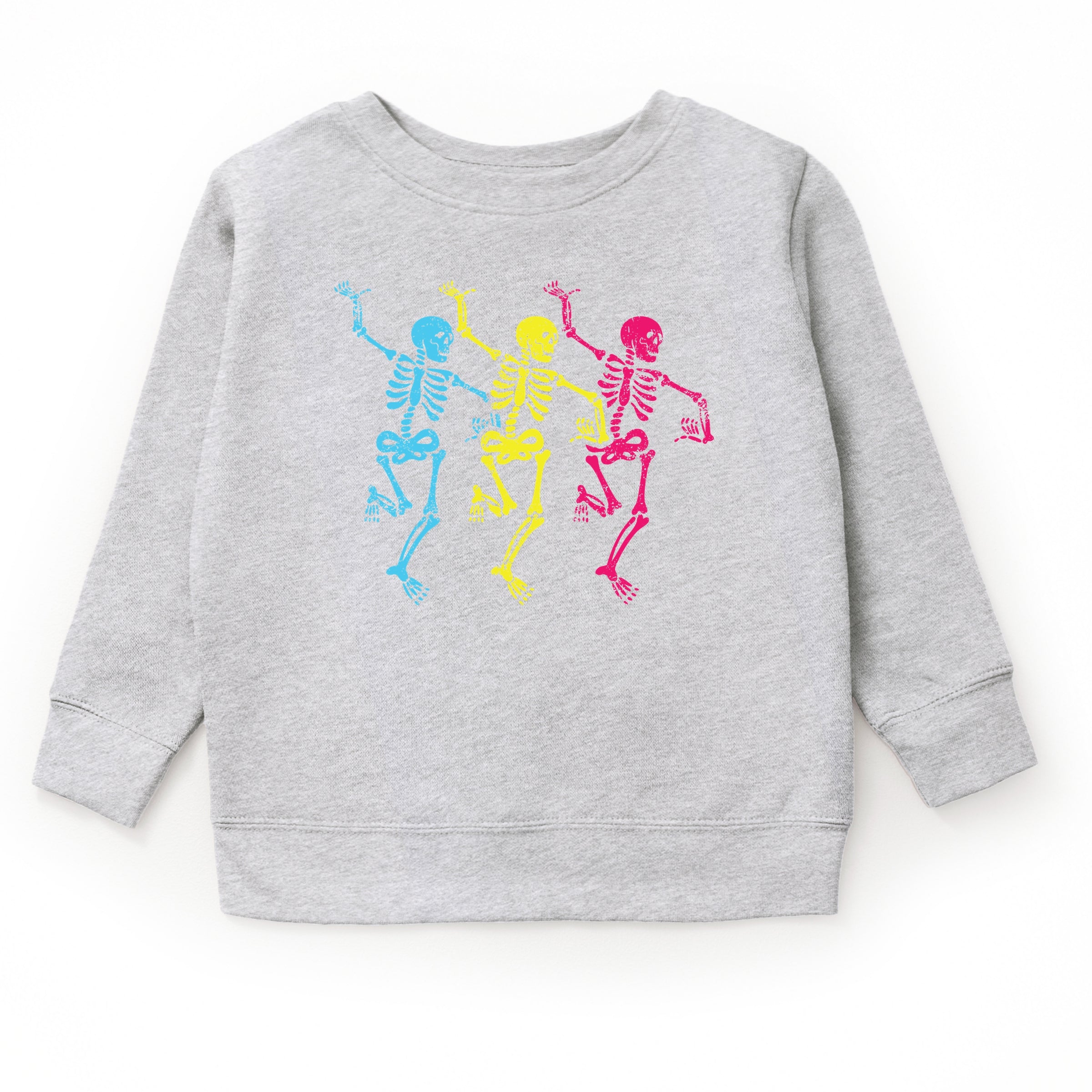 Three Skeletons Dancing Neon - Youth Graphic Sweatshirt and Toddler Graphic Sweatshirt