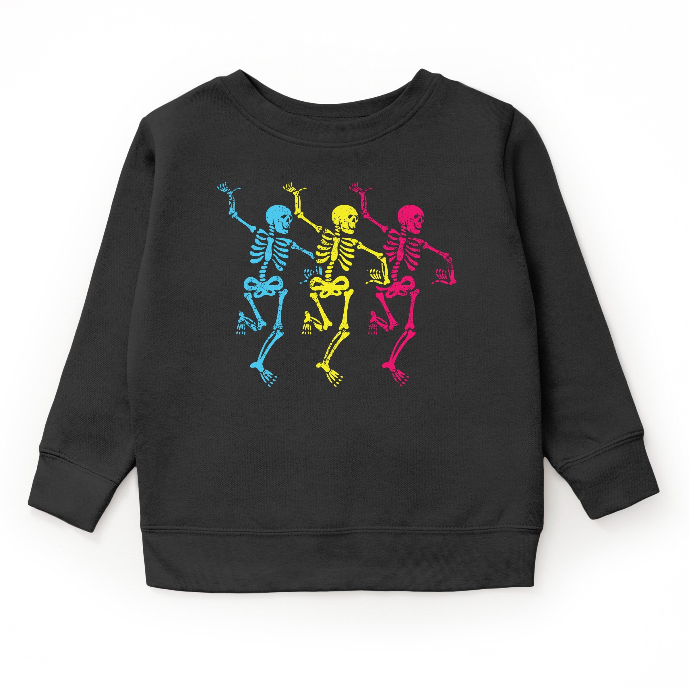 Three Skeletons Dancing Neon - Youth Graphic Sweatshirt and Toddler Graphic Sweatshirt