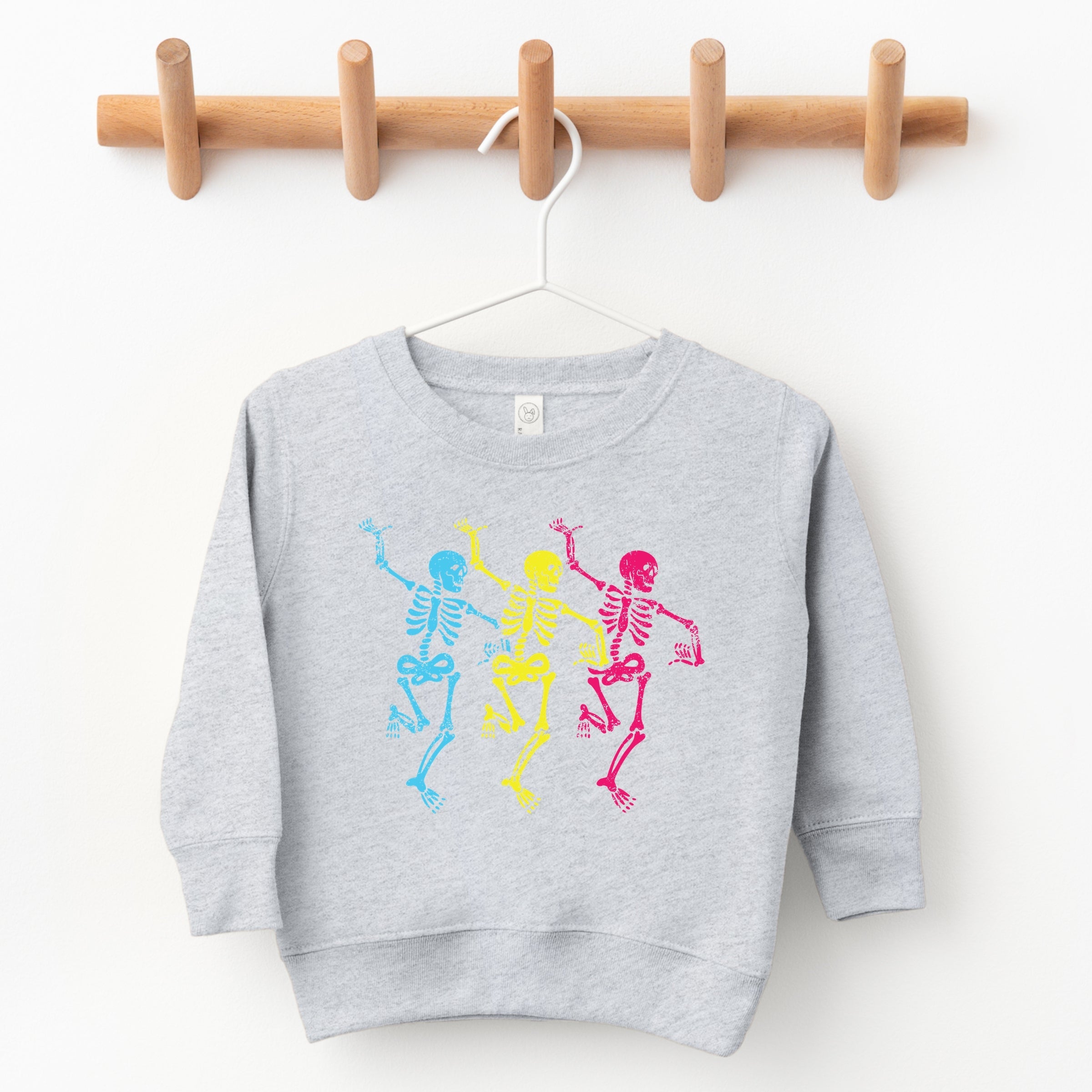 Three Skeletons Dancing Neon - Youth Graphic Sweatshirt and Toddler Graphic Sweatshirt