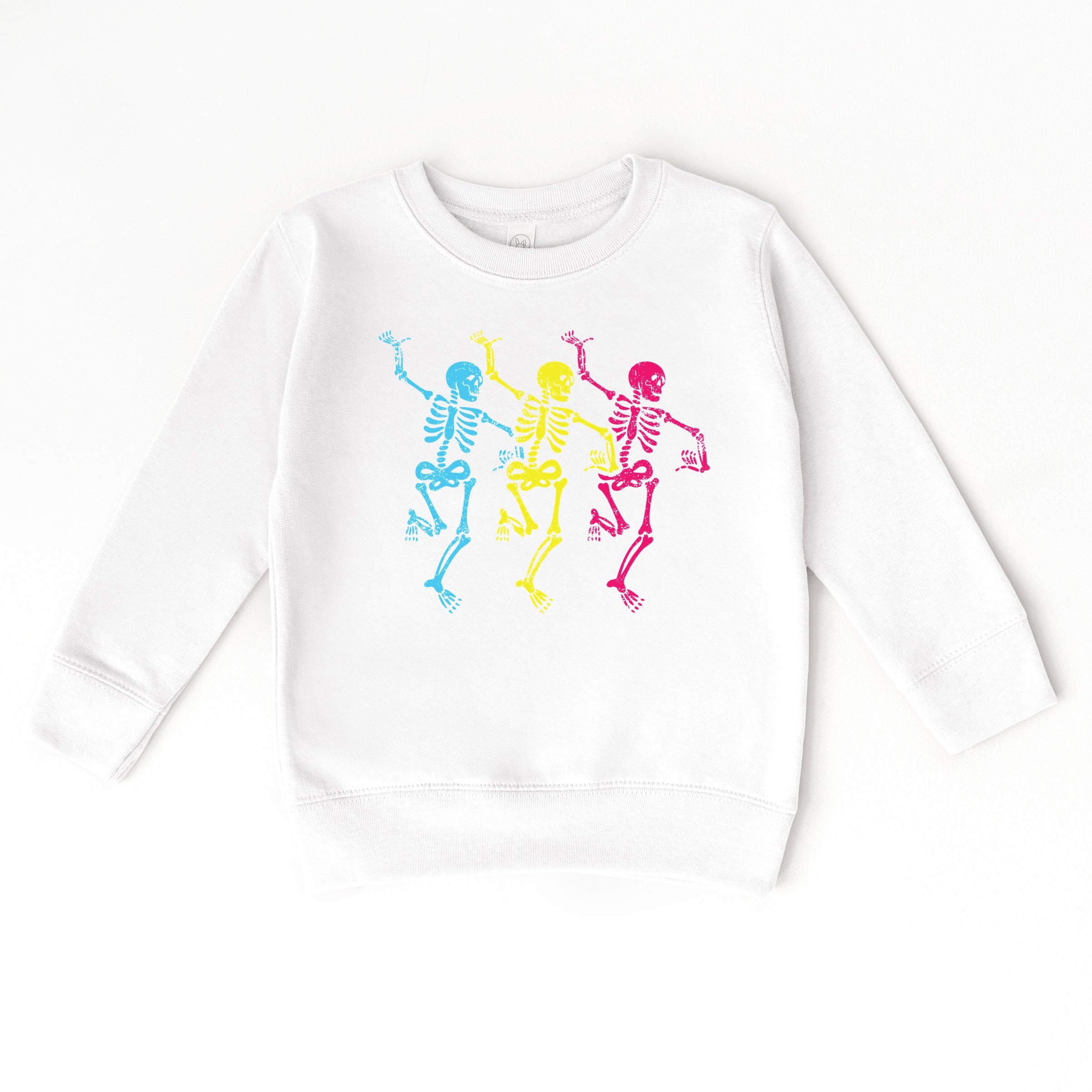 Three Skeletons Dancing Neon - Youth Graphic Sweatshirt and Toddler Graphic Sweatshirt
