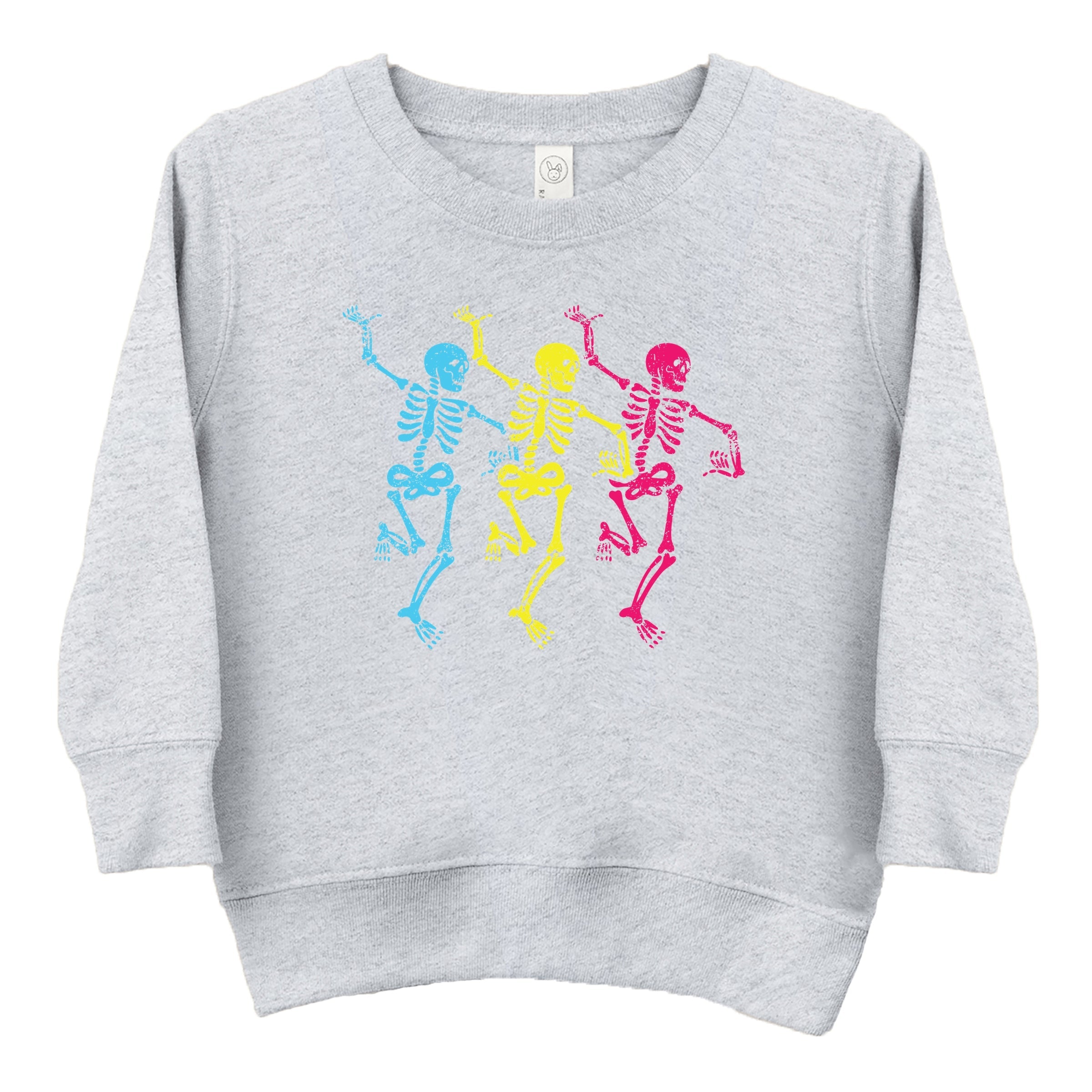Three Skeletons Dancing Neon - Youth Graphic Sweatshirt and Toddler Graphic Sweatshirt