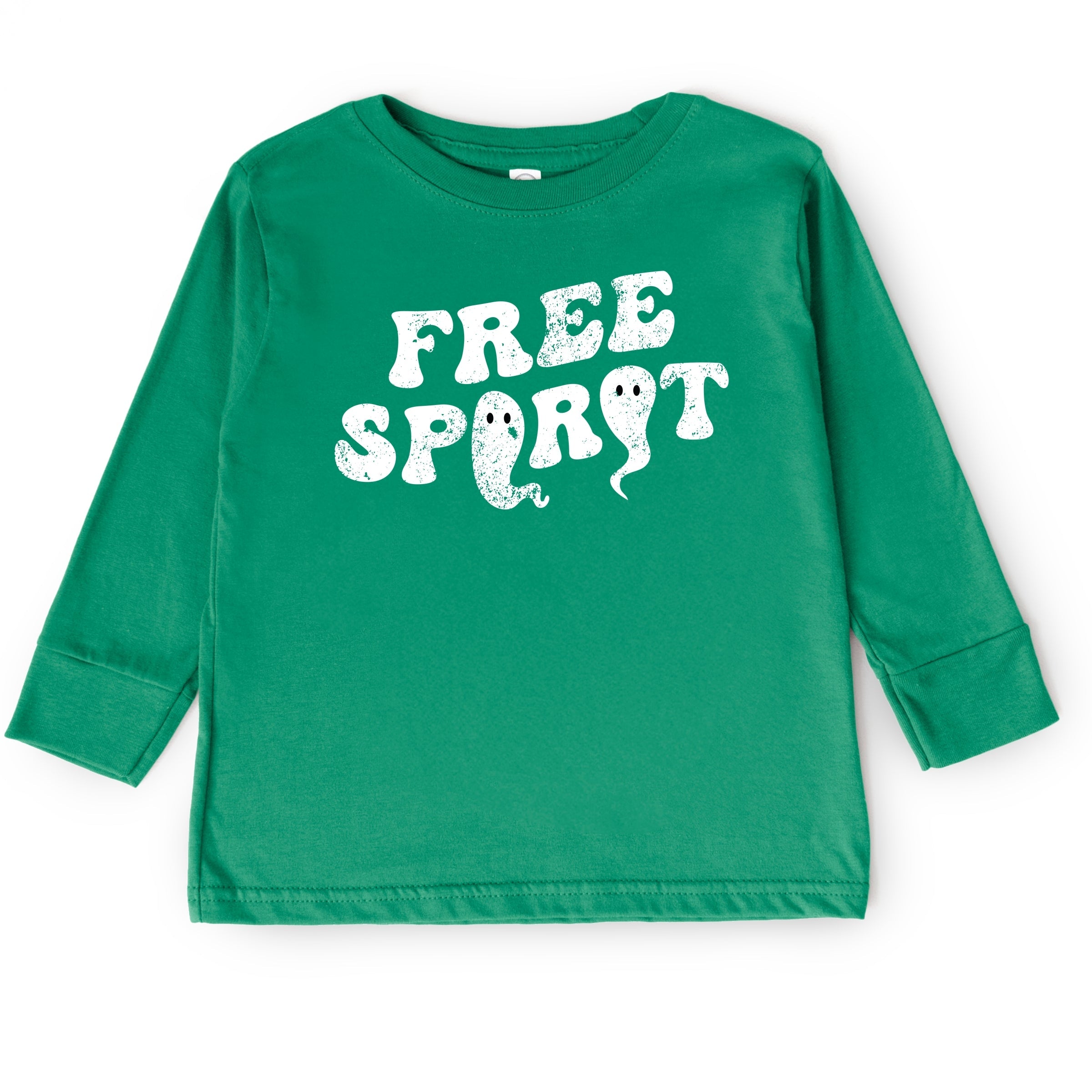 Free Spirit Ghost Distressed  - Toddler Long Sleeve Graphic Tee