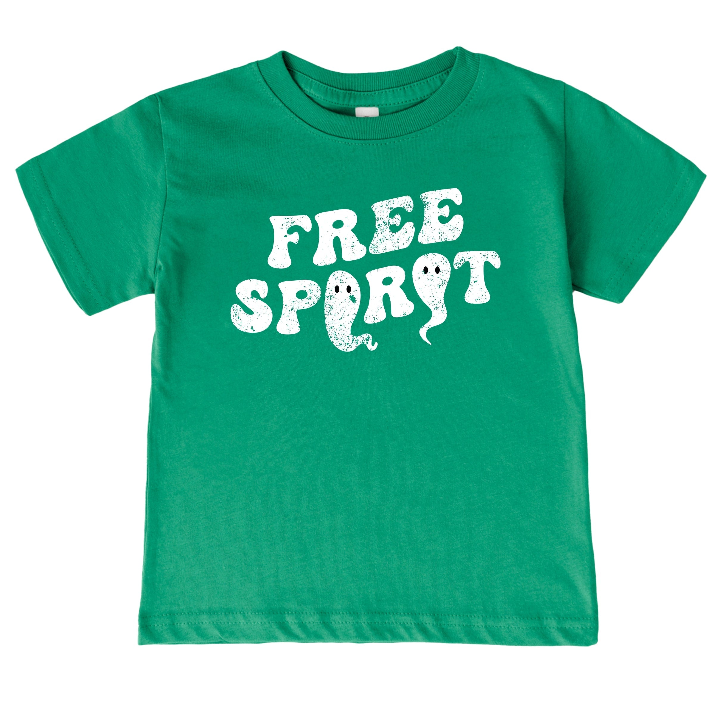 Free Spirit Ghost Distressed  - Toddler Short Sleeve Graphic T-Shirt