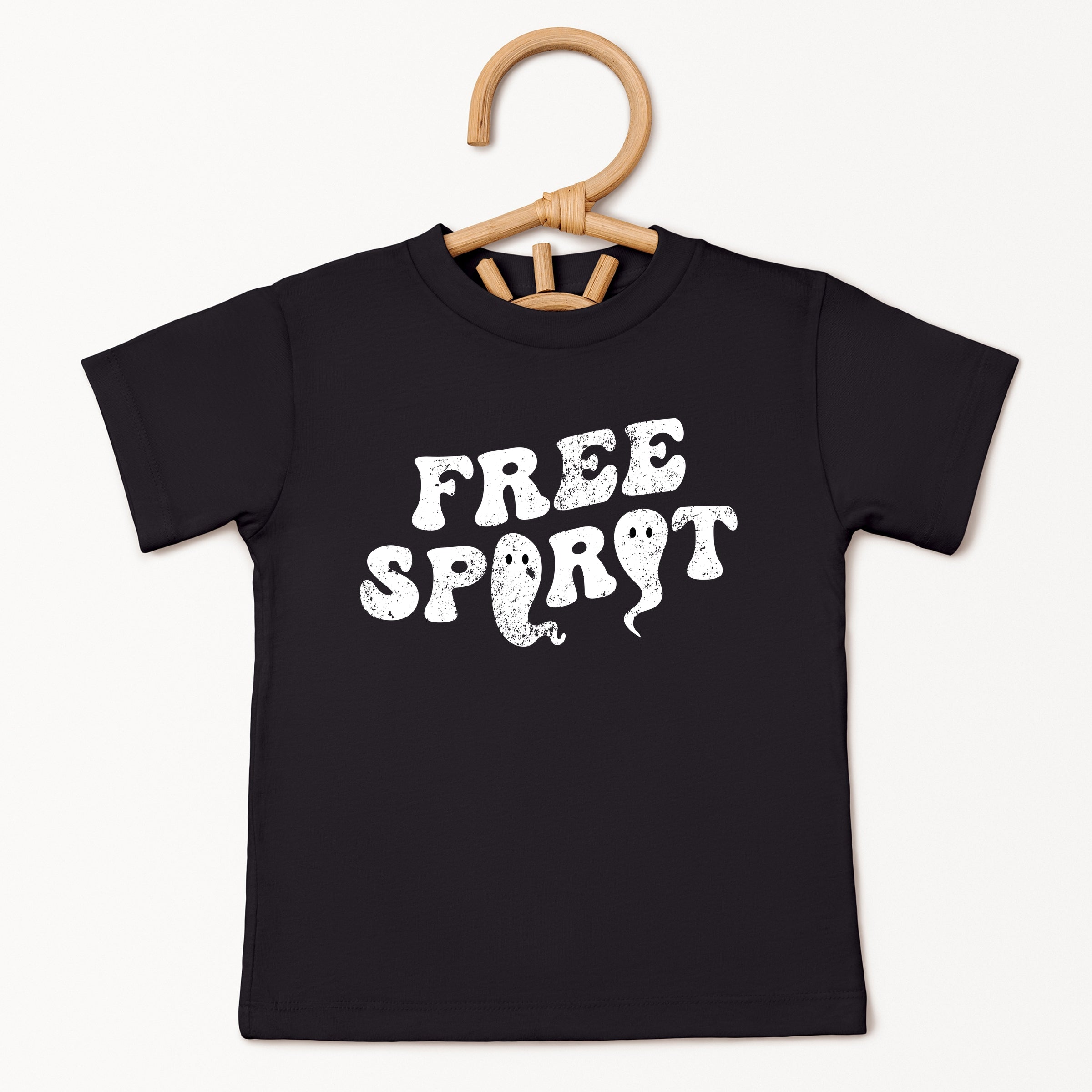 Free Spirit Ghost Distressed  - Toddler Short Sleeve Graphic T-Shirt