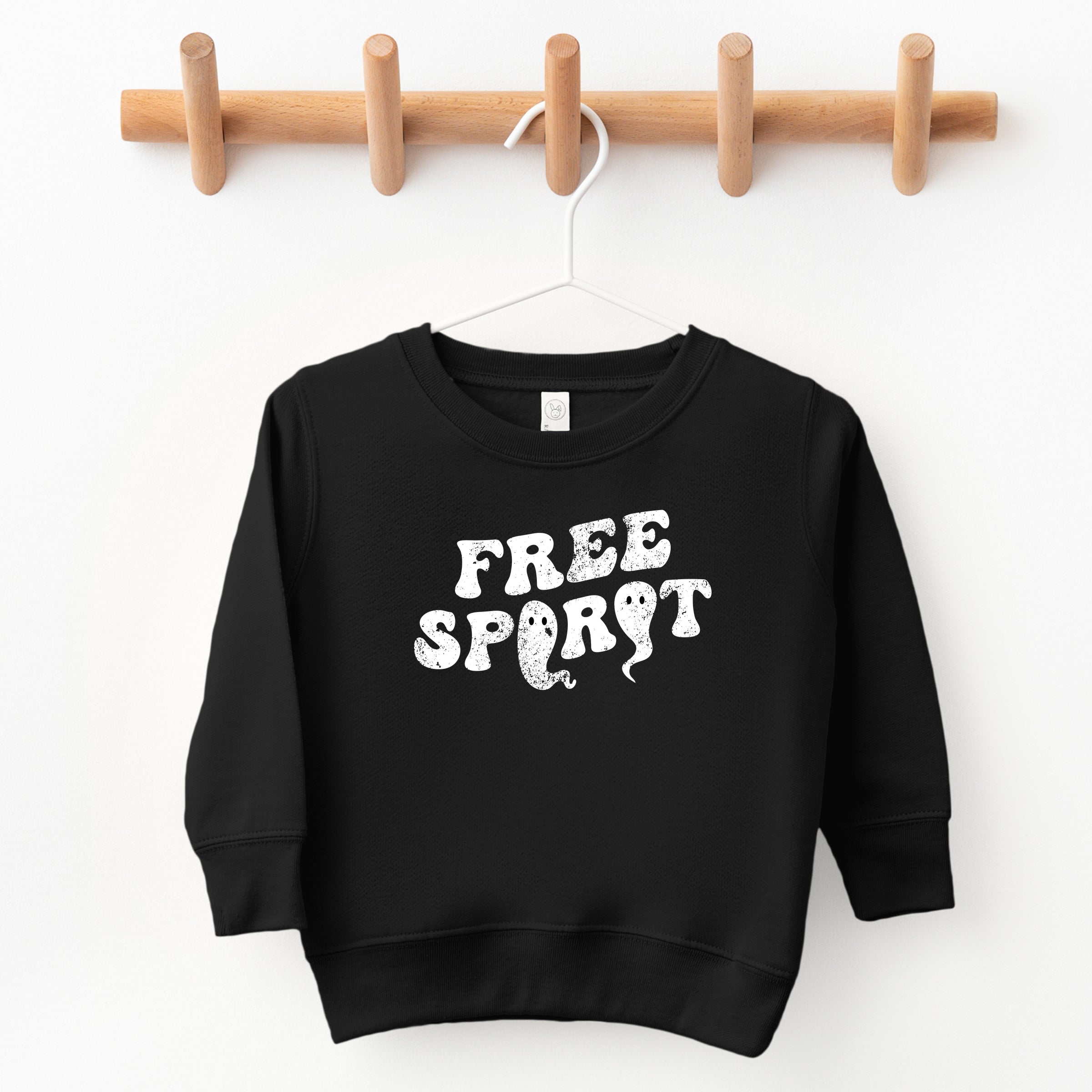 Free Spirit Ghost Distressed  - Toddler Graphic Sweatshirt