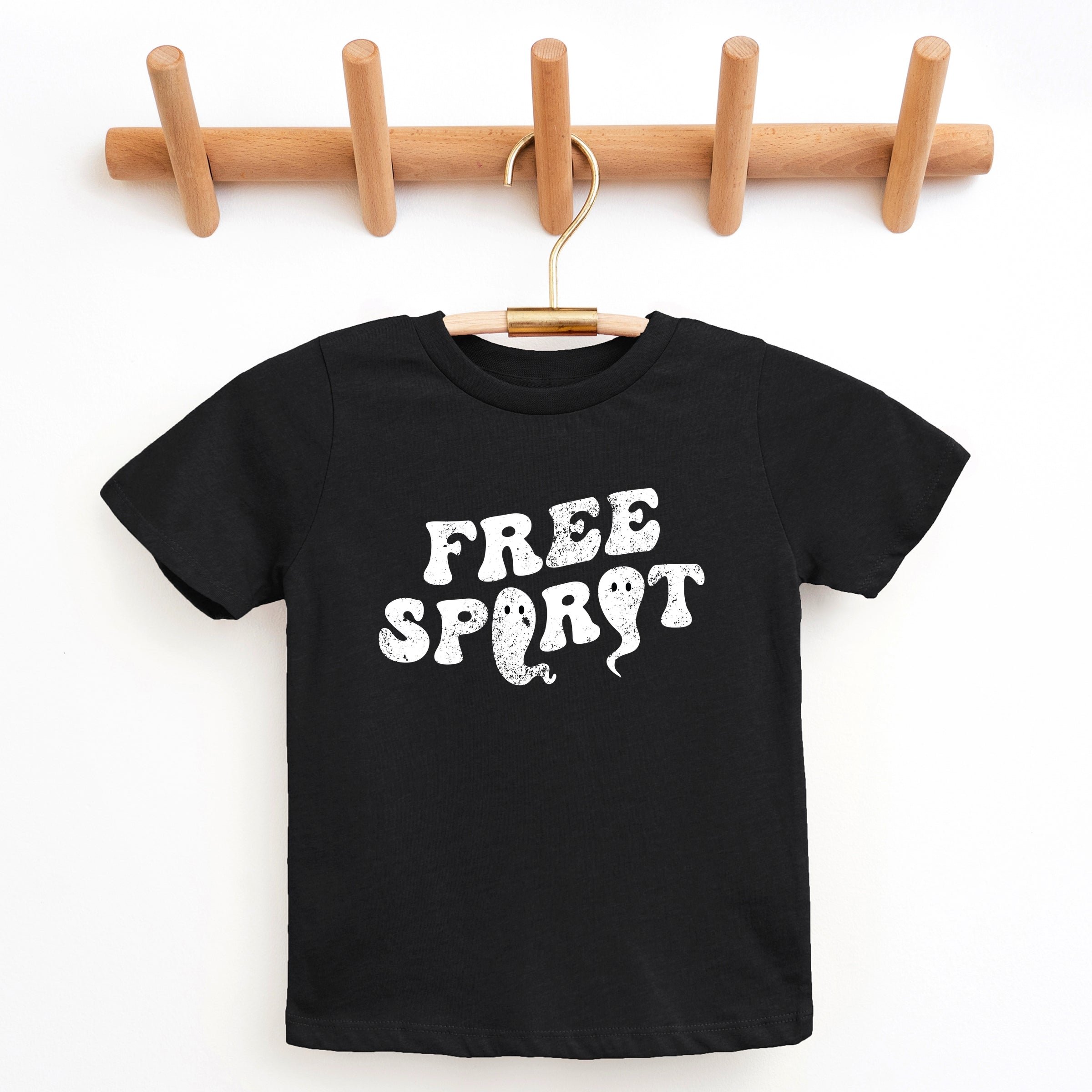 Free Spirit Ghost Distressed  - Youth Short Sleeve Graphic T-Shirt