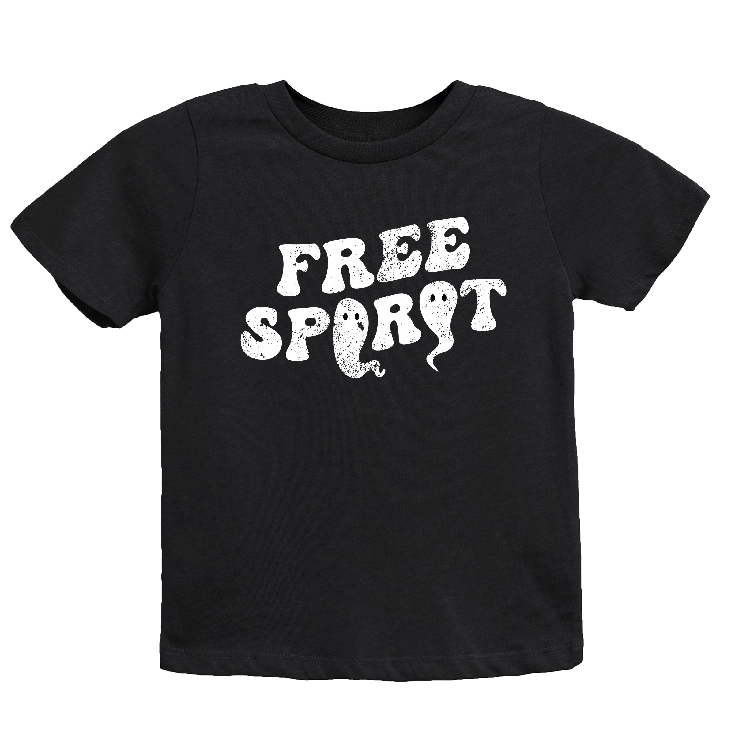 Free Spirit Ghost Distressed  - Youth Short Sleeve Graphic T-Shirt