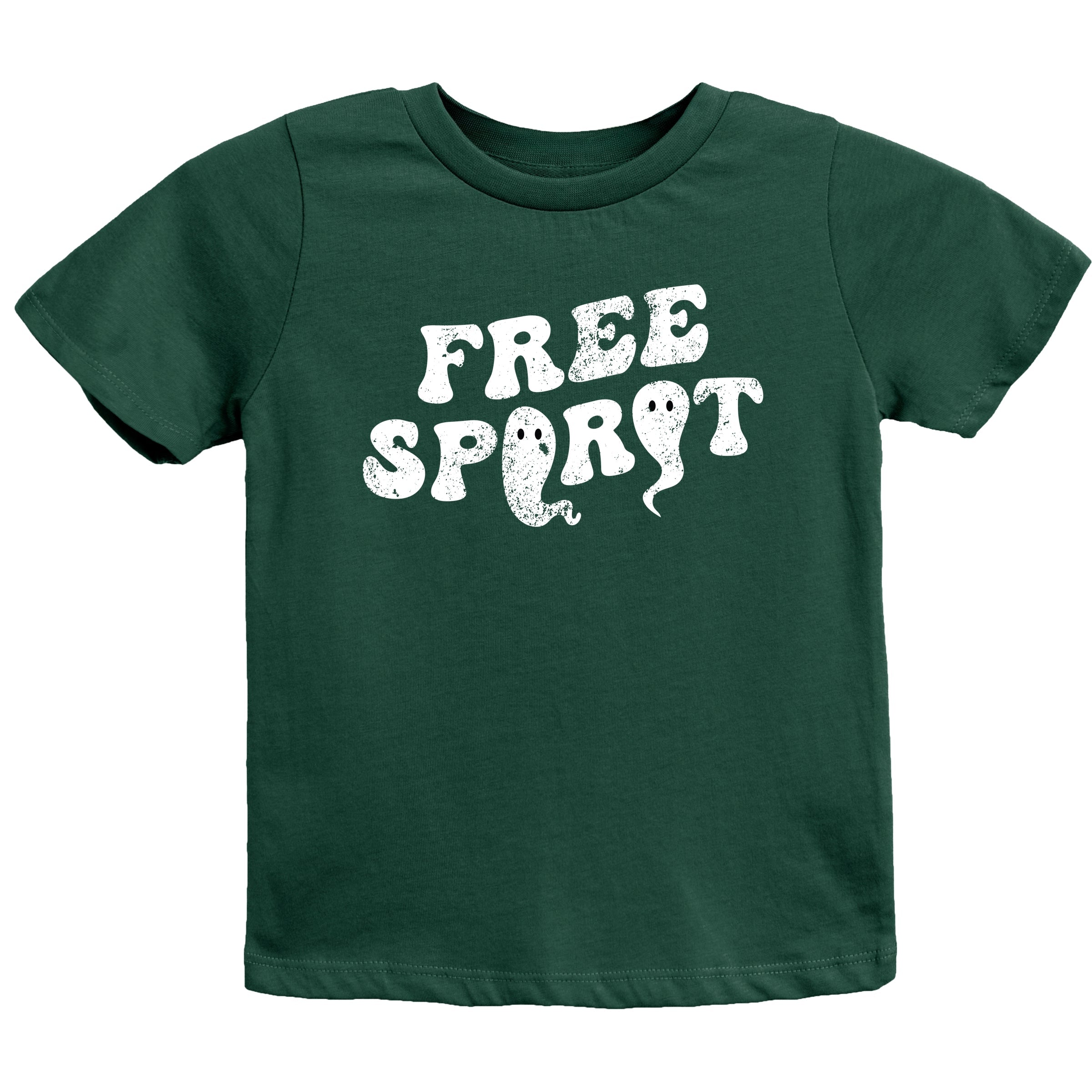 Free Spirit Ghost Distressed  - Youth Short Sleeve Graphic T-Shirt