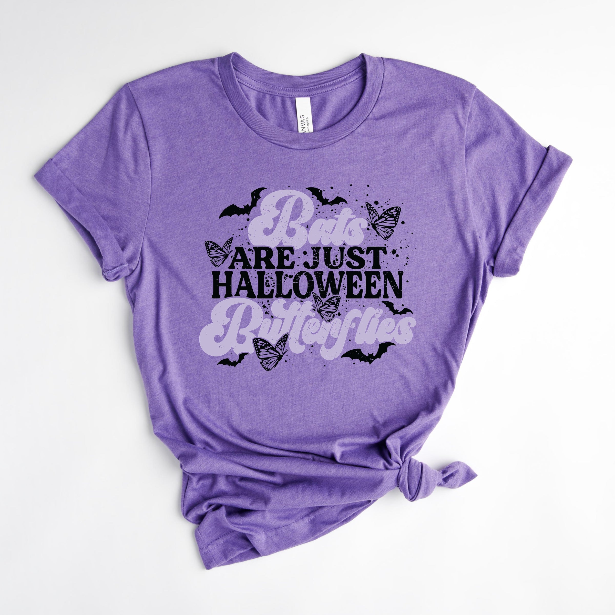 Bats Are Just Halloween Butterflies - Womens Short Sleeve Tee