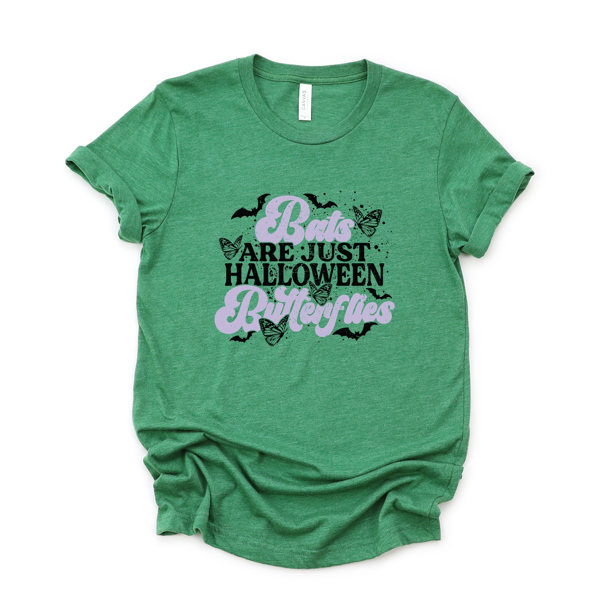 Bats Are Just Halloween Butterflies - Womens Short Sleeve Tee