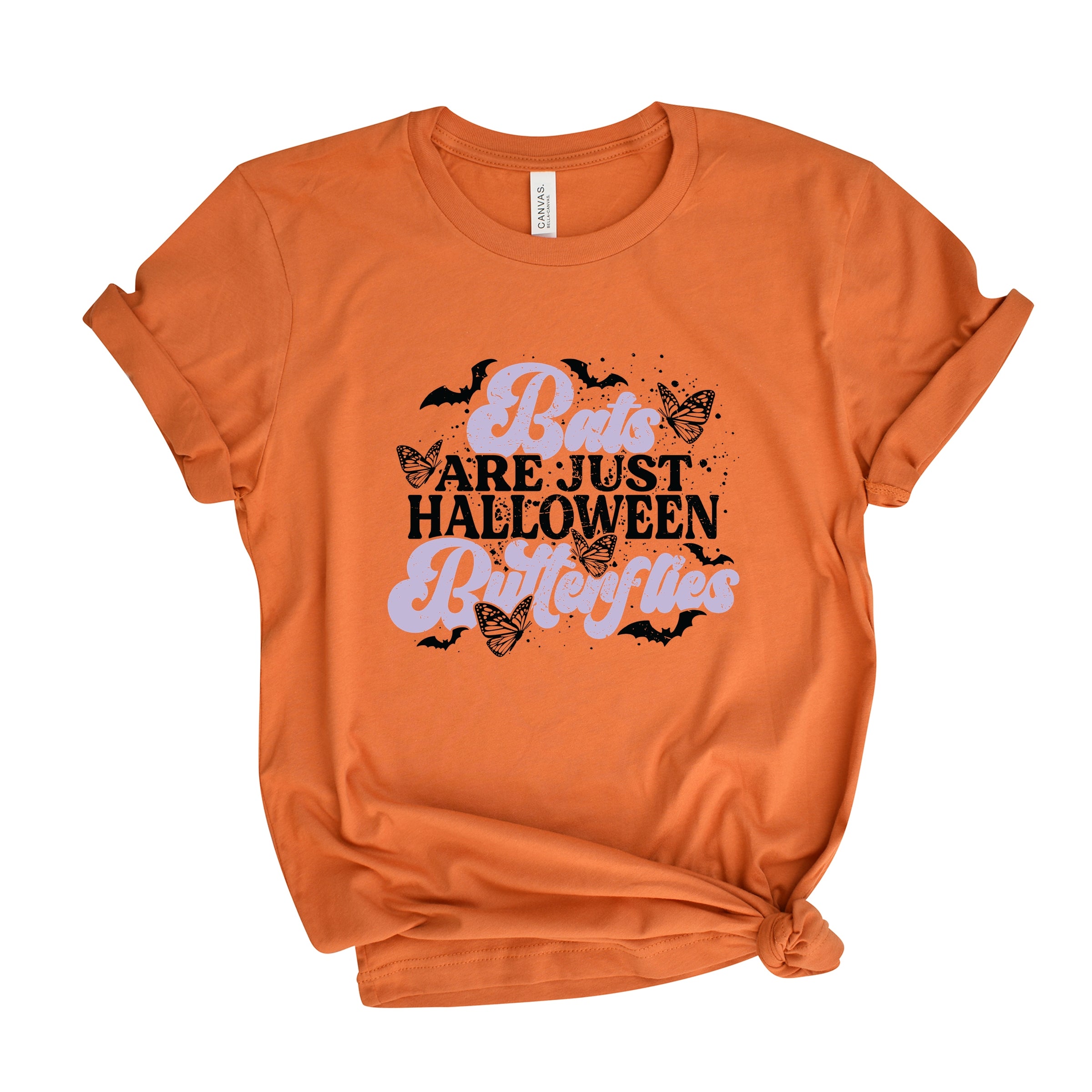 Bats Are Just Halloween Butterflies - Womens Short Sleeve Tee