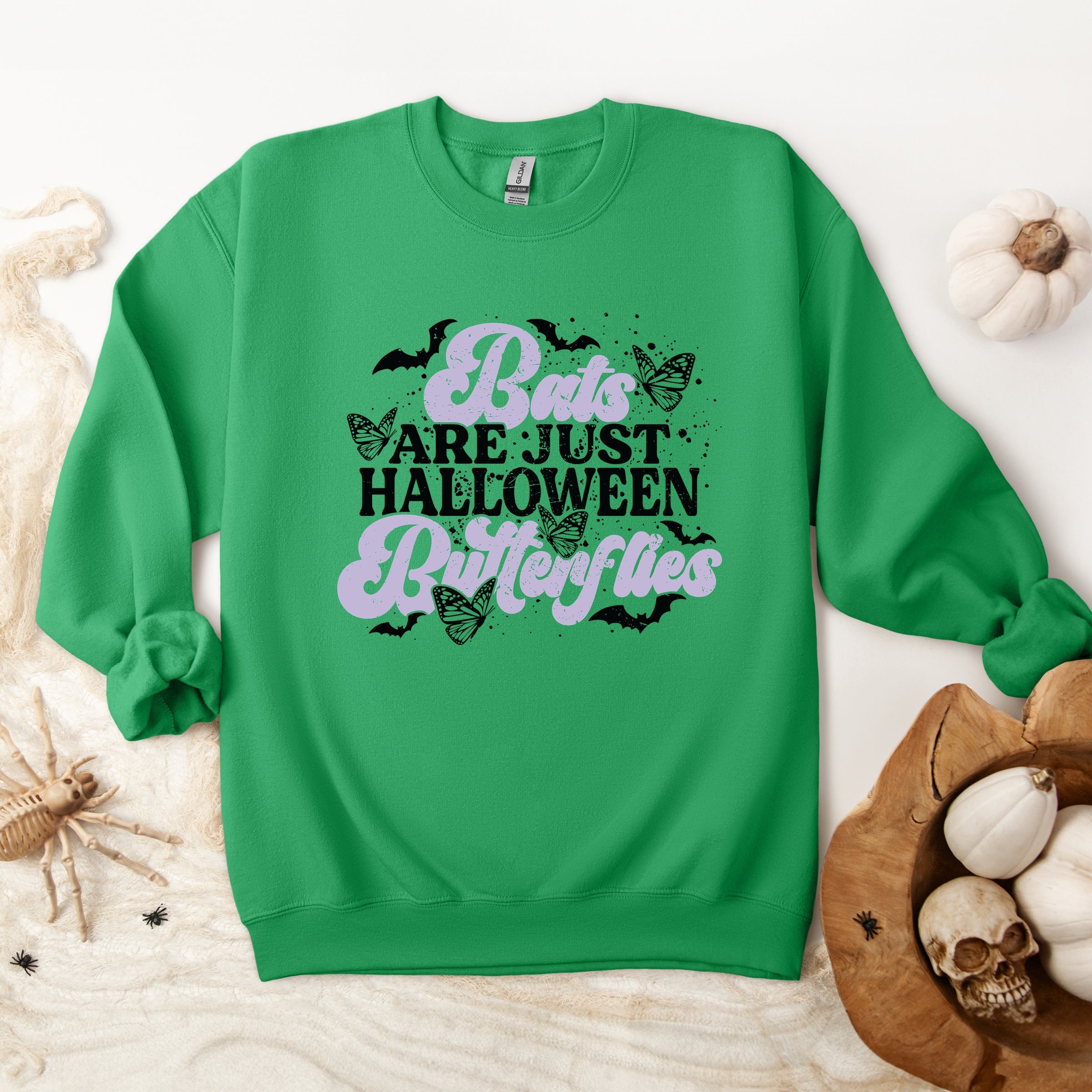 Bats Are Just Halloween Butterflies -  Womens Sweatshirt