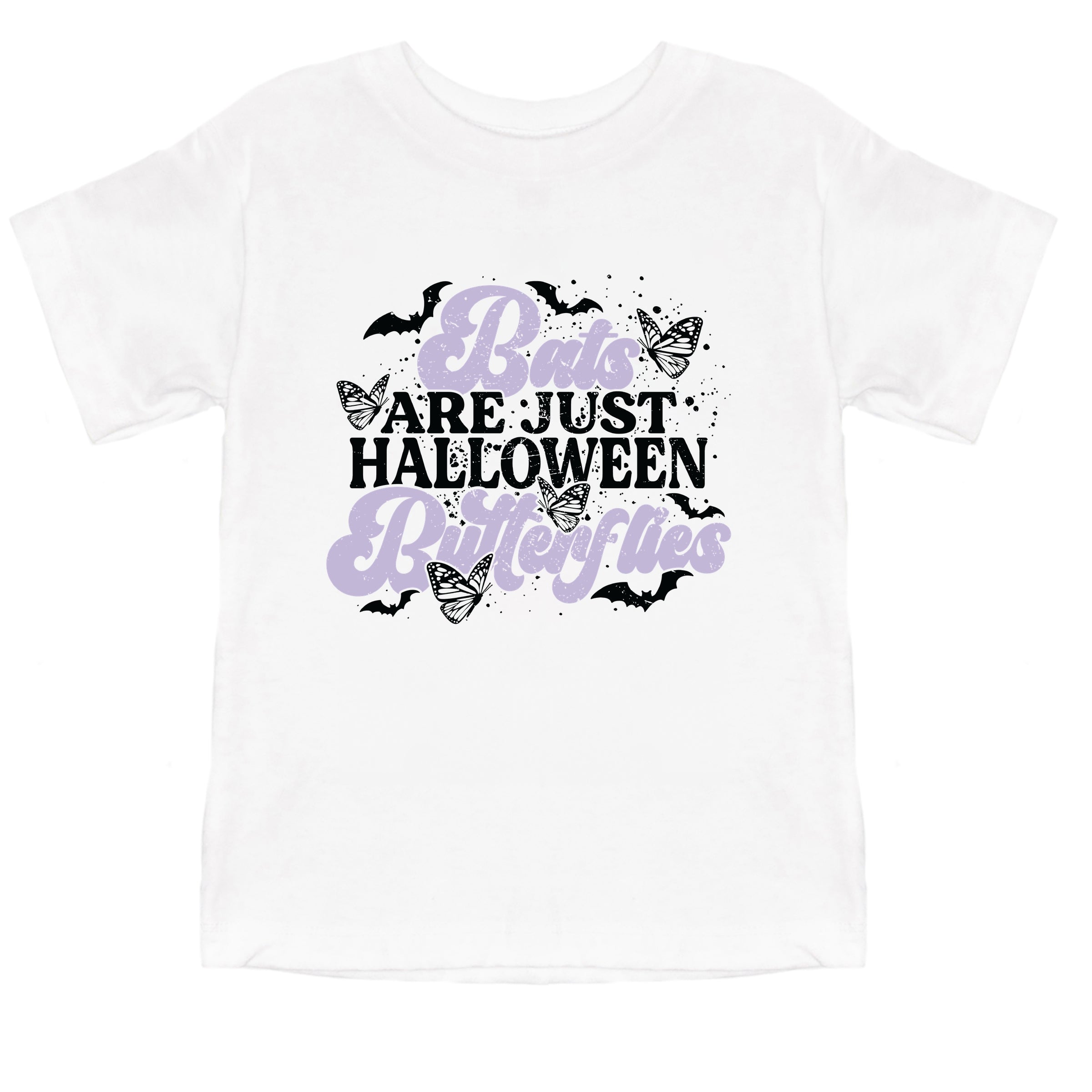 Bats Are Just Halloween Butterflies - Youth Short Sleeve Graphic T-Shirt and Toddler Short Sleeve Graphic T-Shirt
