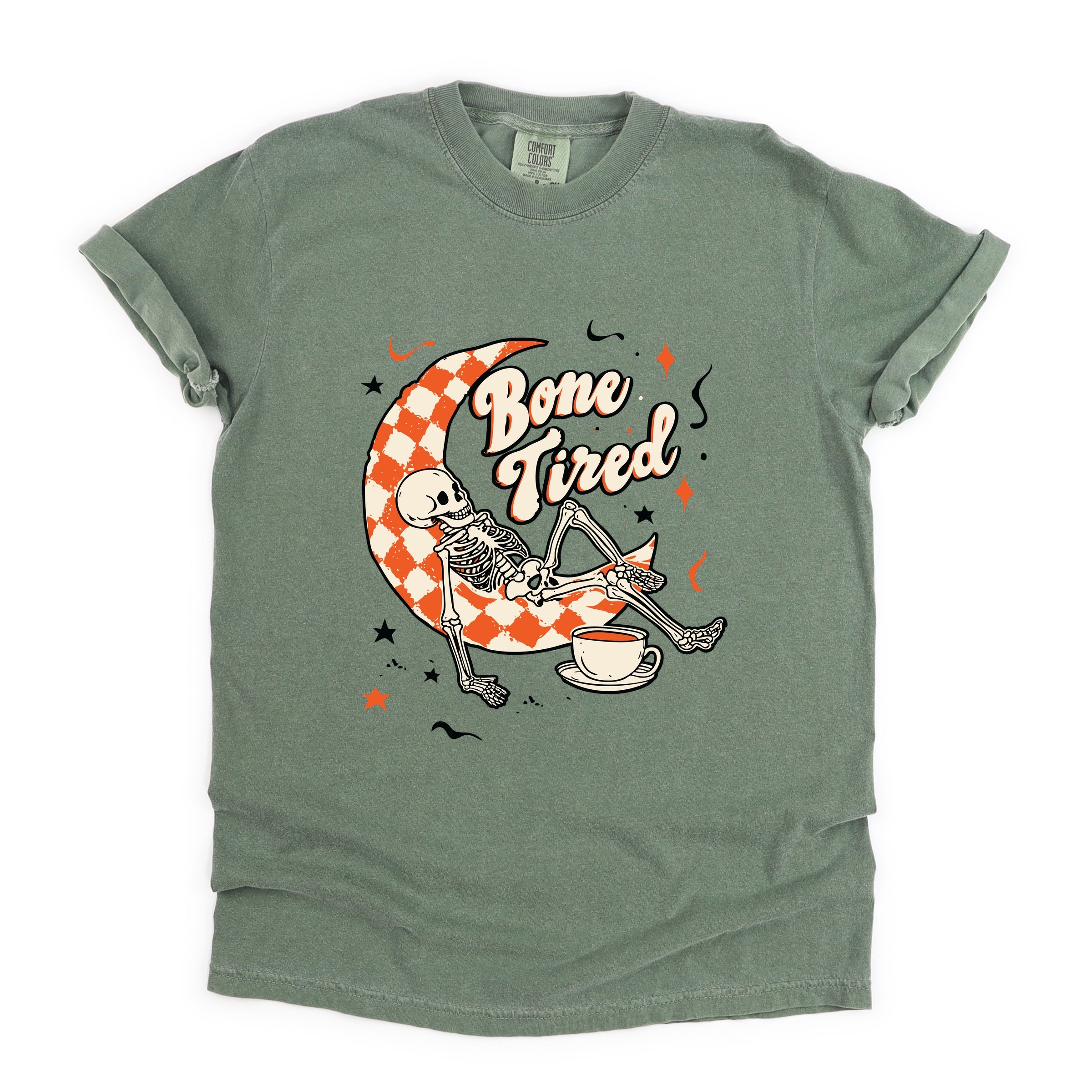 Bone Tired Moon - Womens Garment Dyed Tee