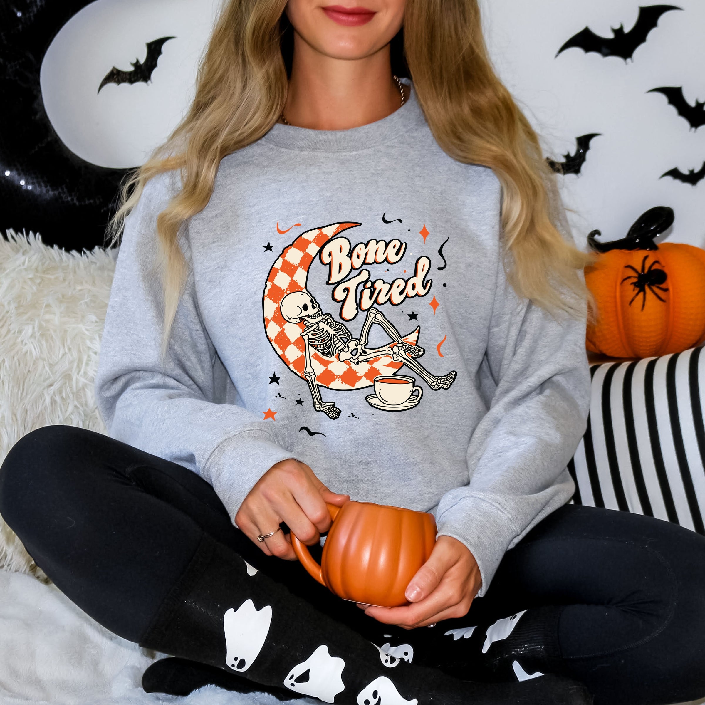 Bone Tired Moon -  Womens Sweatshirt