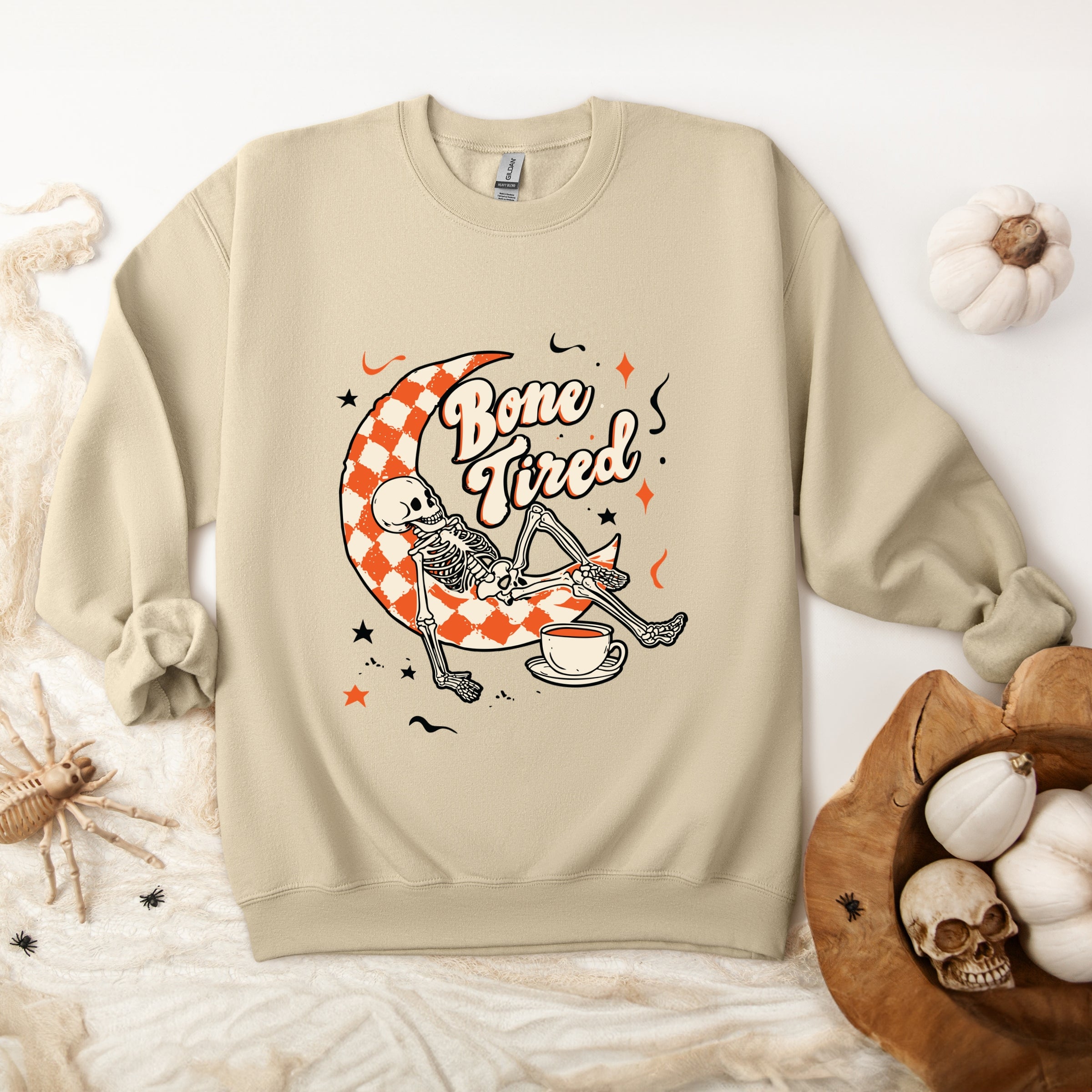 Bone Tired Moon -  Womens Sweatshirt