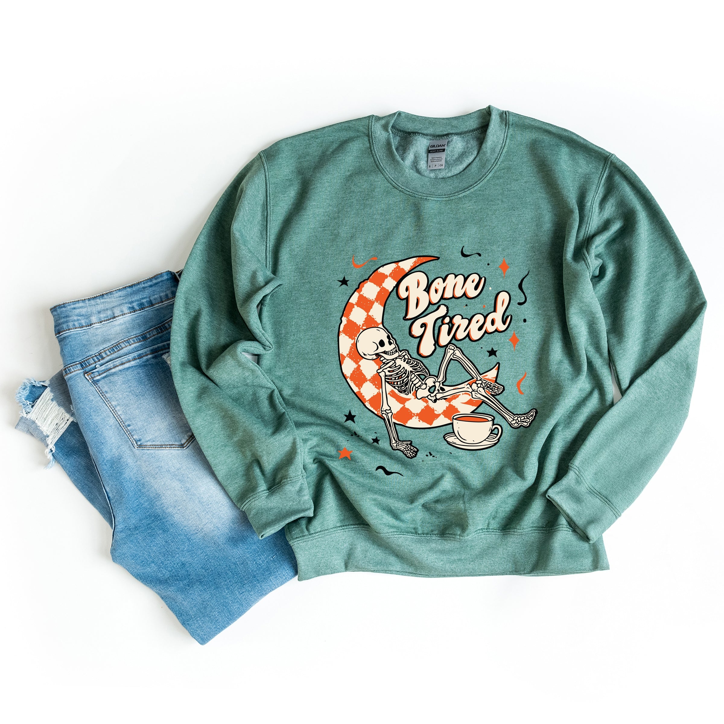 Bone Tired Moon -  Womens Sweatshirt
