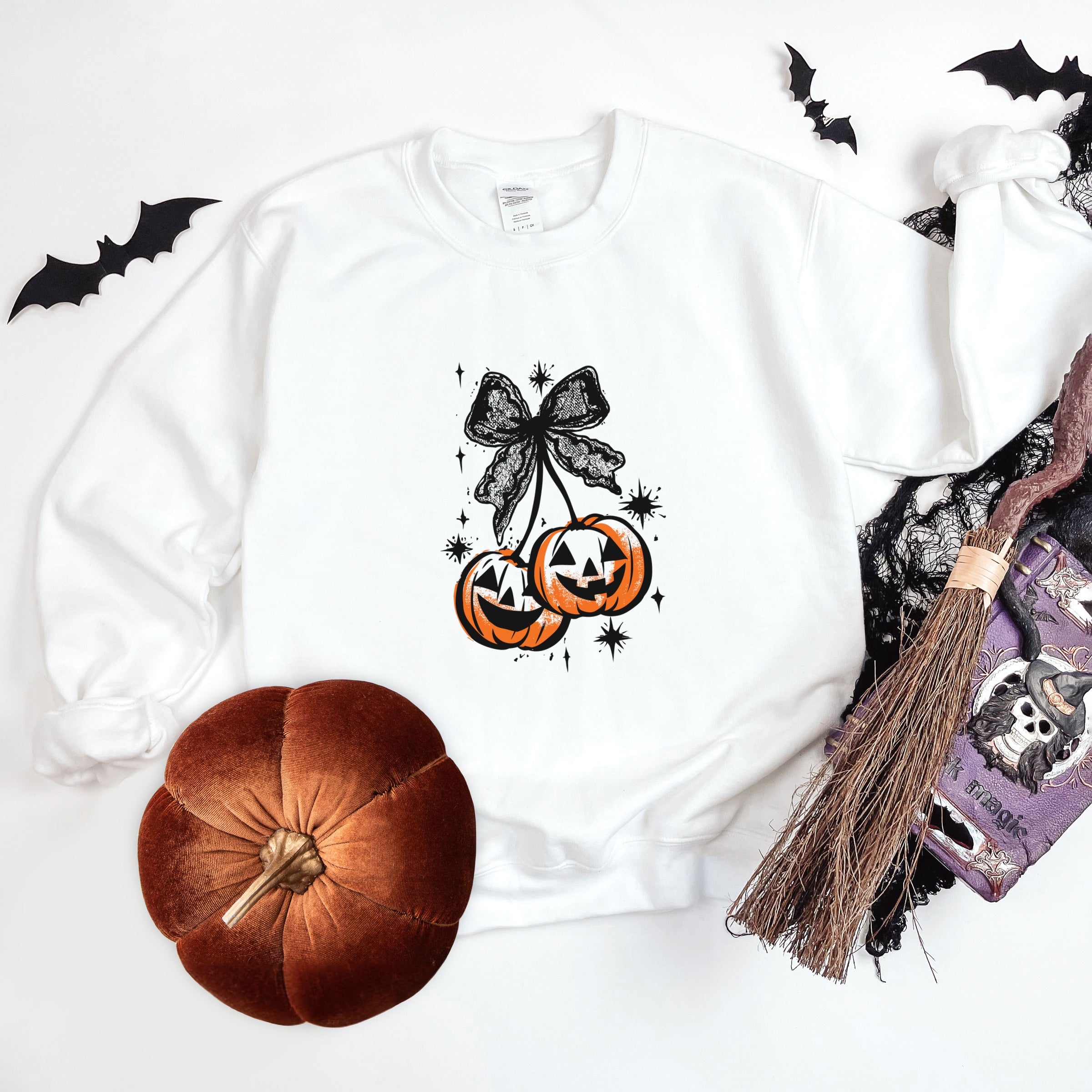 Coquette Pumpkin Cherries -  Womens Sweatshirt