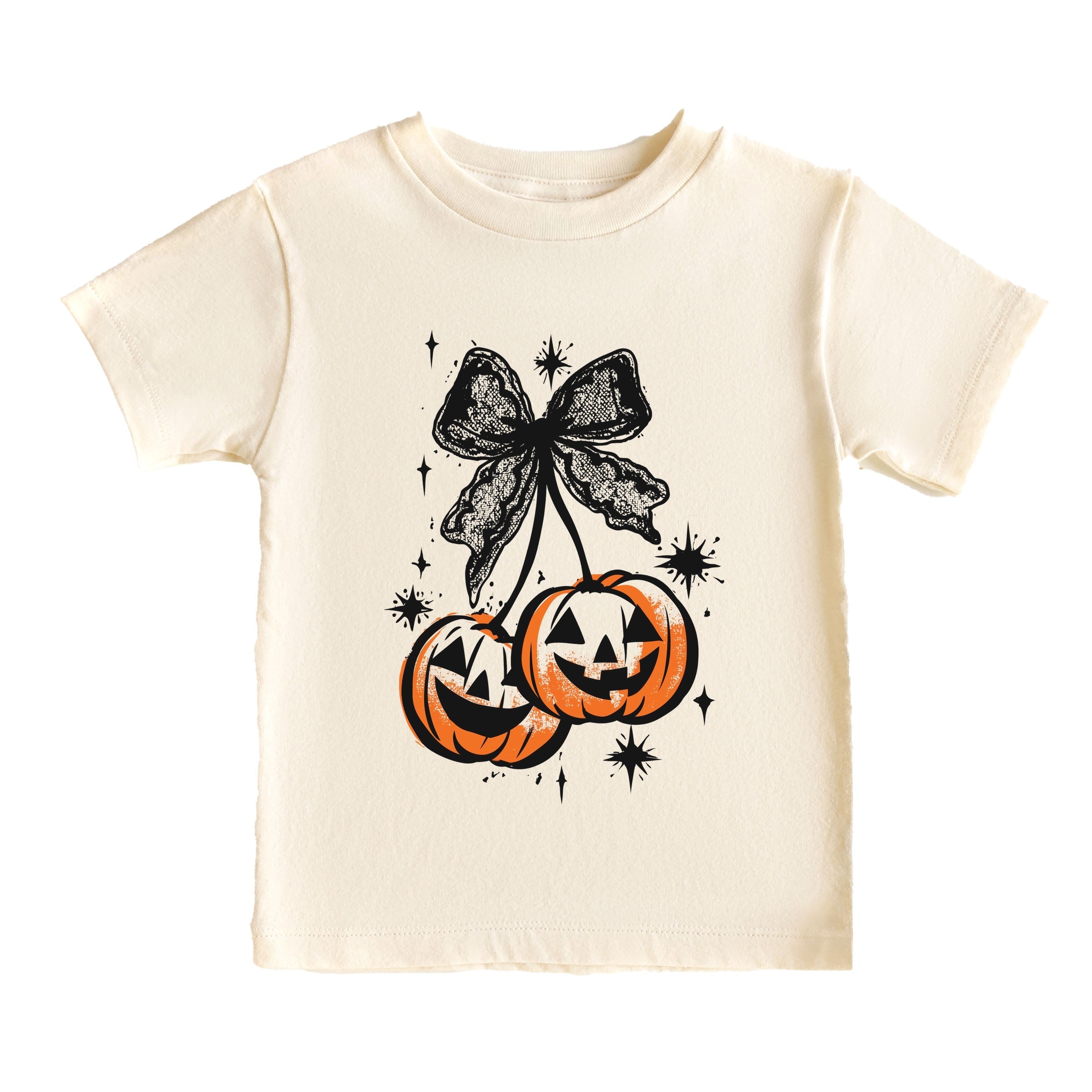 Coquette Pumpkin Cherries - Youth Short Sleeve Graphic T-Shirt and Toddler Short Sleeve Graphic T-Shirt