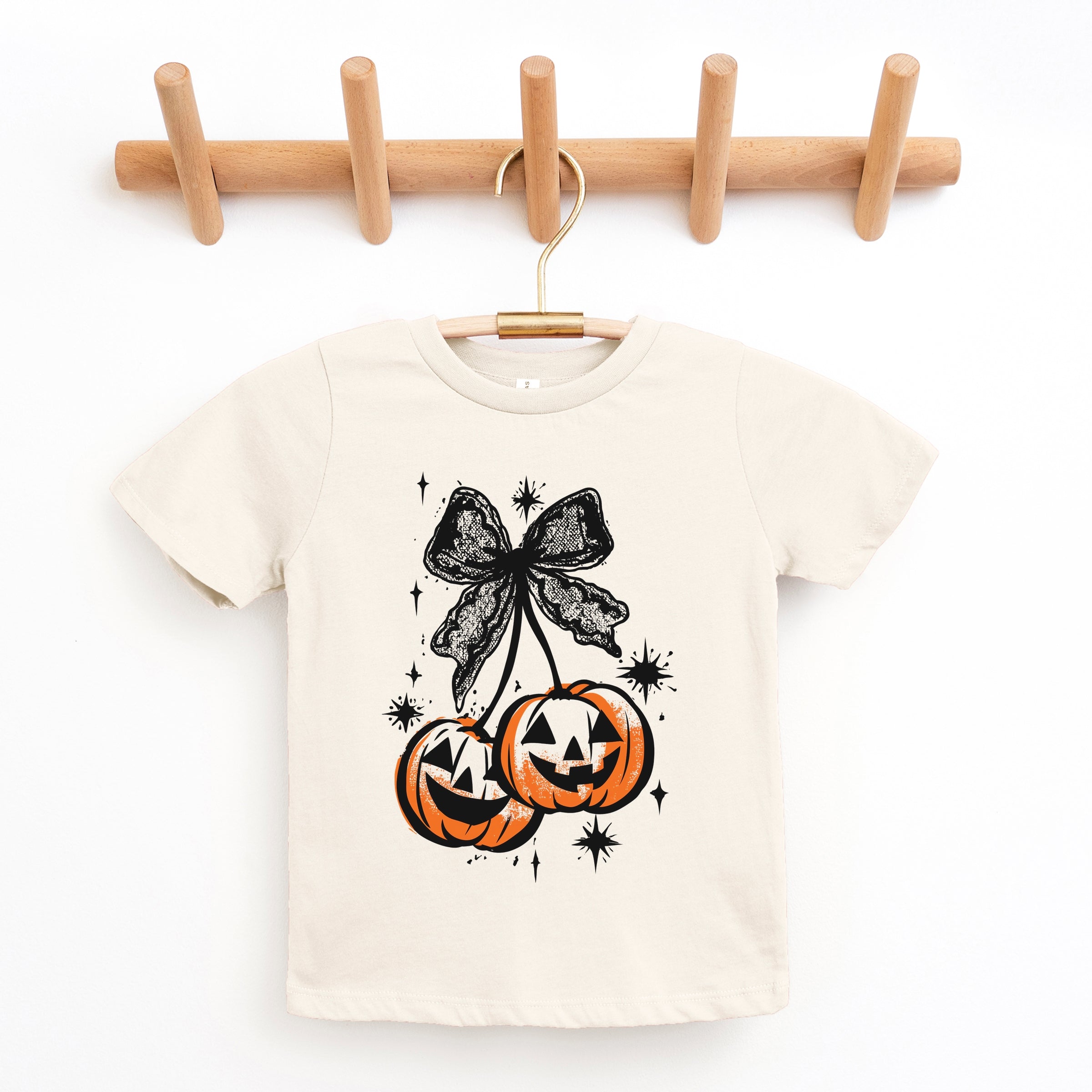 Coquette Pumpkin Cherries - Youth Short Sleeve Graphic T-Shirt and Toddler Short Sleeve Graphic T-Shirt