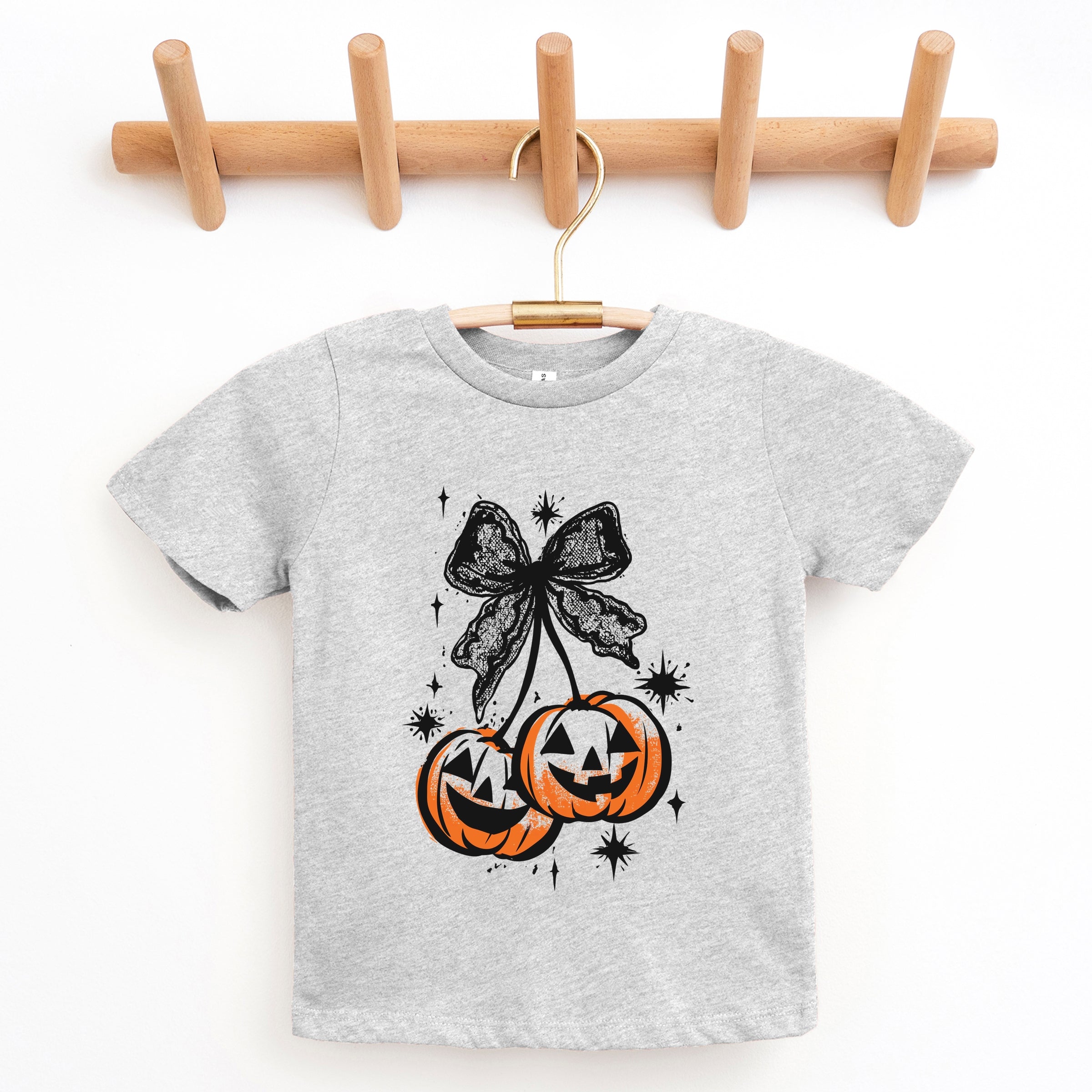 Coquette Pumpkin Cherries - Youth Short Sleeve Graphic T-Shirt and Toddler Short Sleeve Graphic T-Shirt