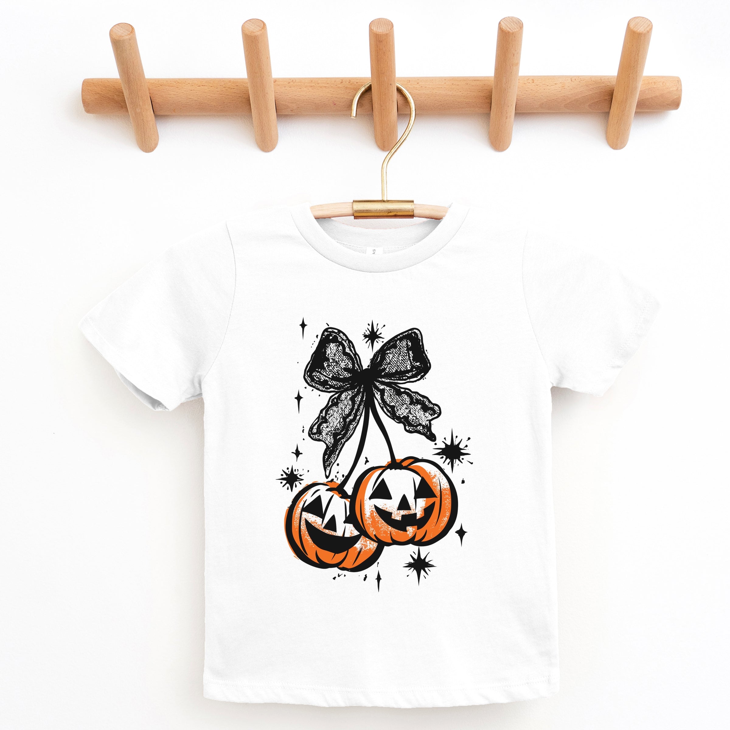 Coquette Pumpkin Cherries - Youth Short Sleeve Graphic T-Shirt and Toddler Short Sleeve Graphic T-Shirt