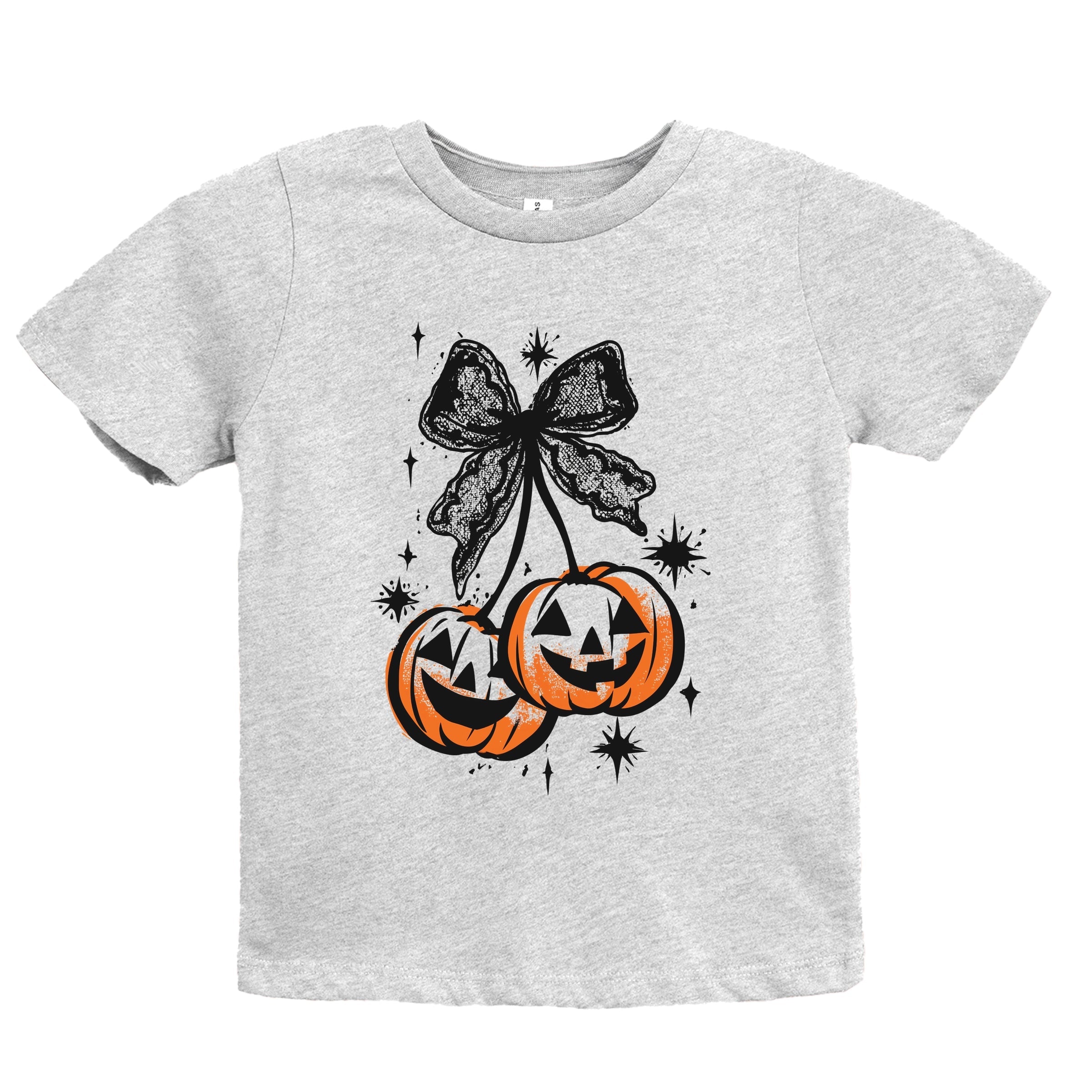Coquette Pumpkin Cherries - Youth Short Sleeve Graphic T-Shirt and Toddler Short Sleeve Graphic T-Shirt