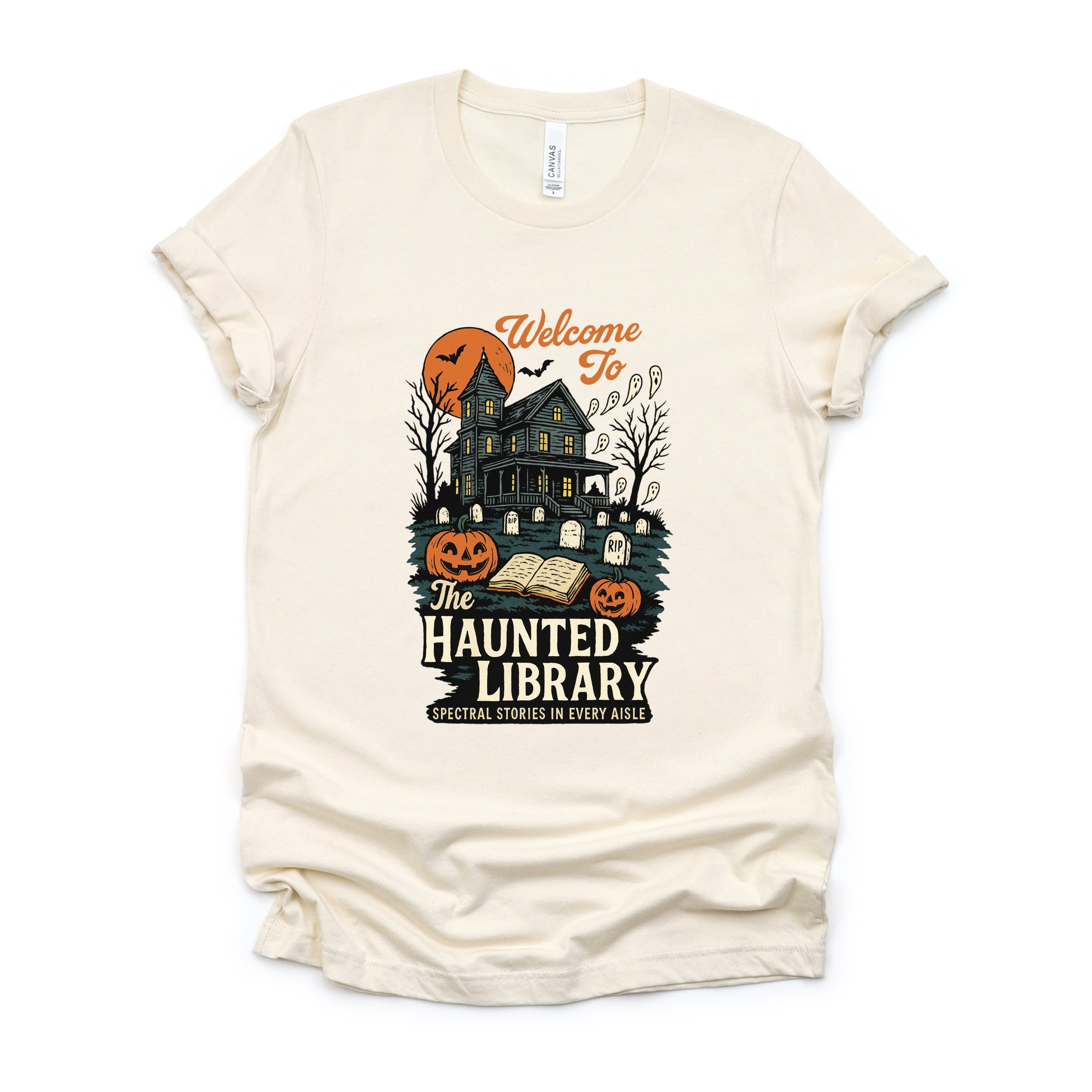The Haunted Library - Womens Short Sleeve Tee