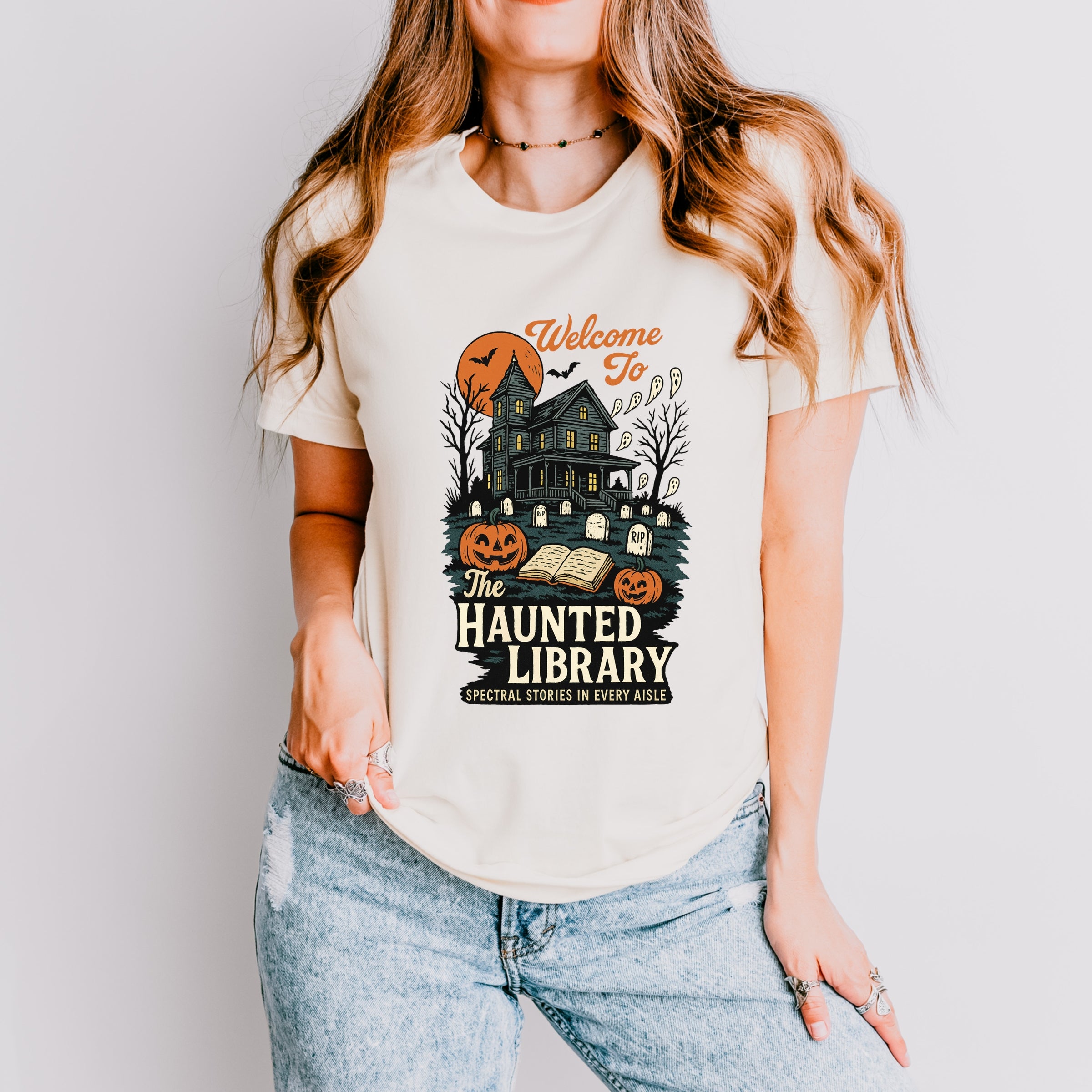 The Haunted Library - Womens Short Sleeve Tee