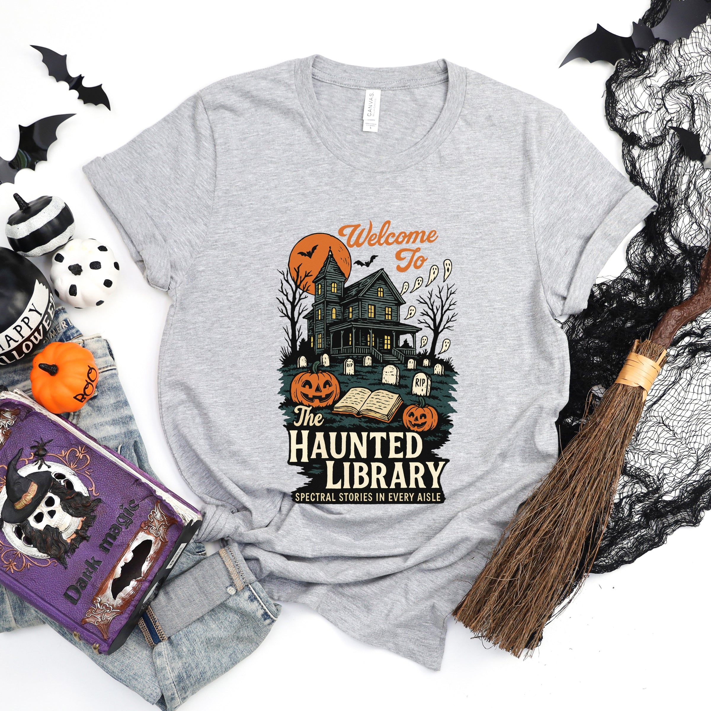 The Haunted Library - Womens Short Sleeve Tee