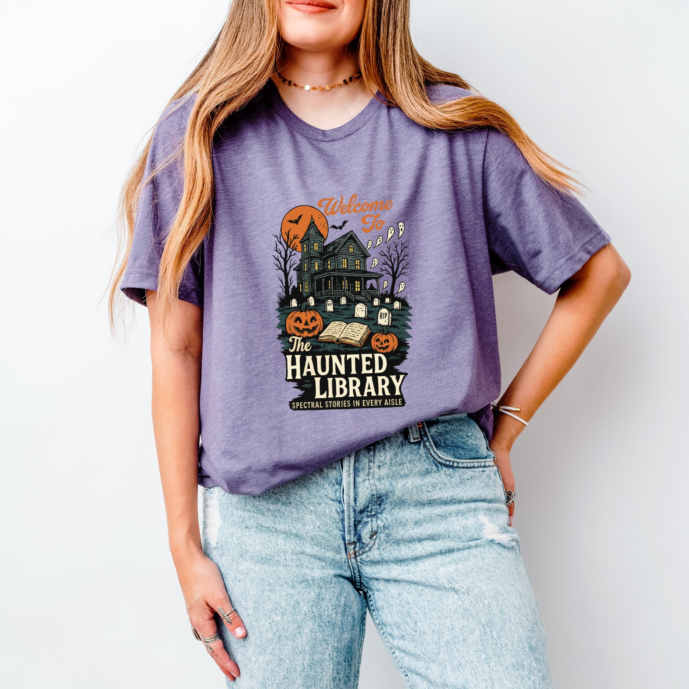 The Haunted Library - Womens Short Sleeve Tee