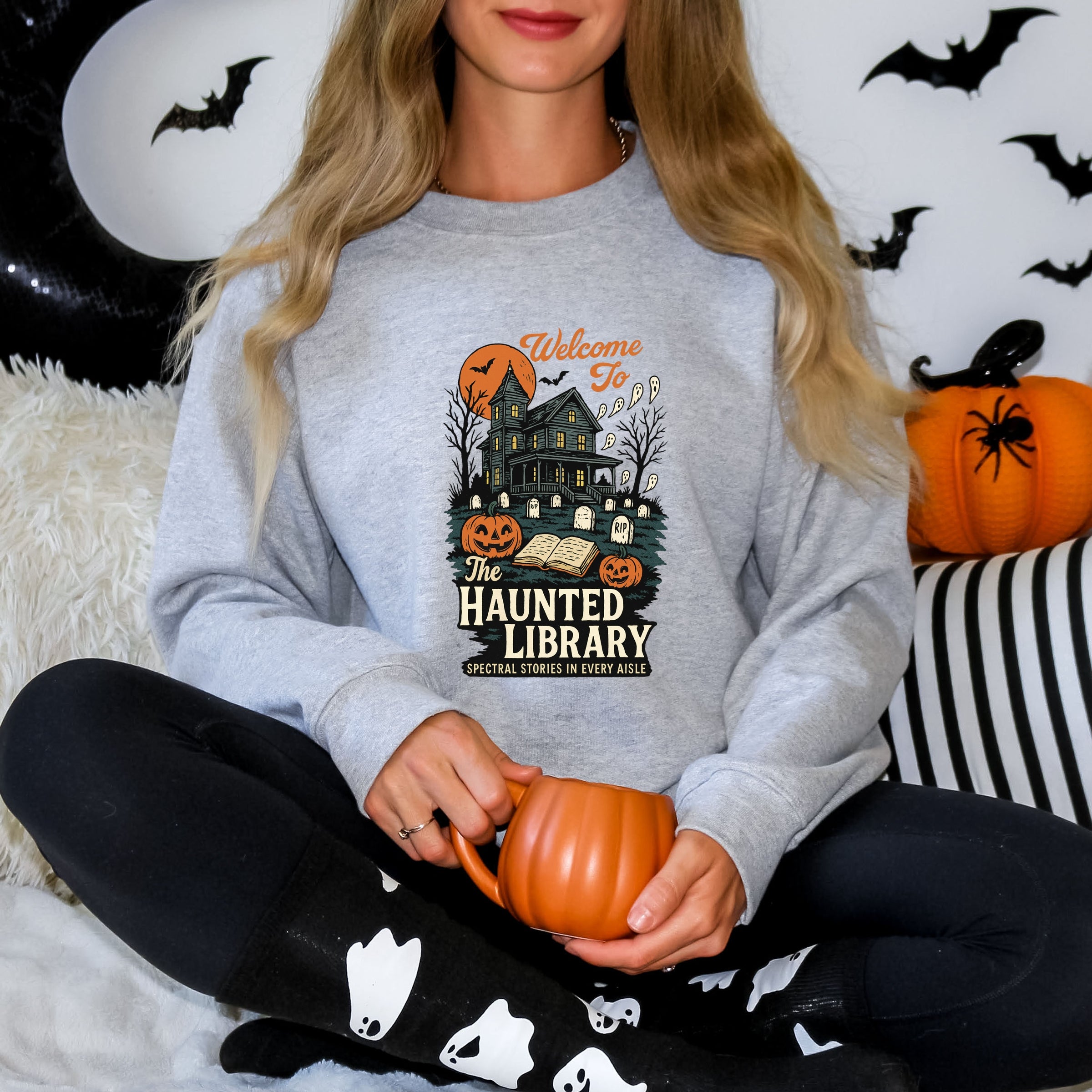 The Haunted Library -  Womens Sweatshirt