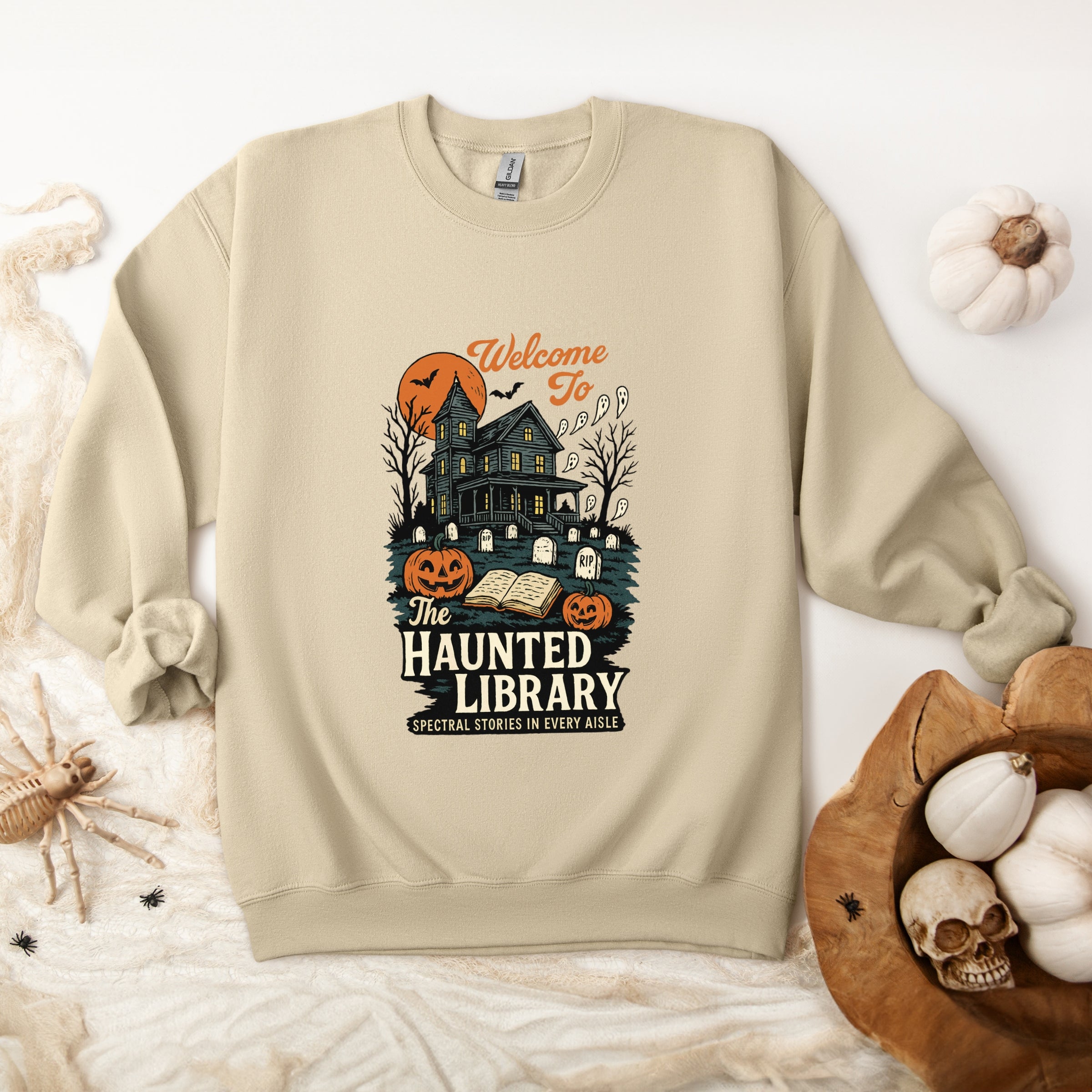 The Haunted Library -  Womens Sweatshirt