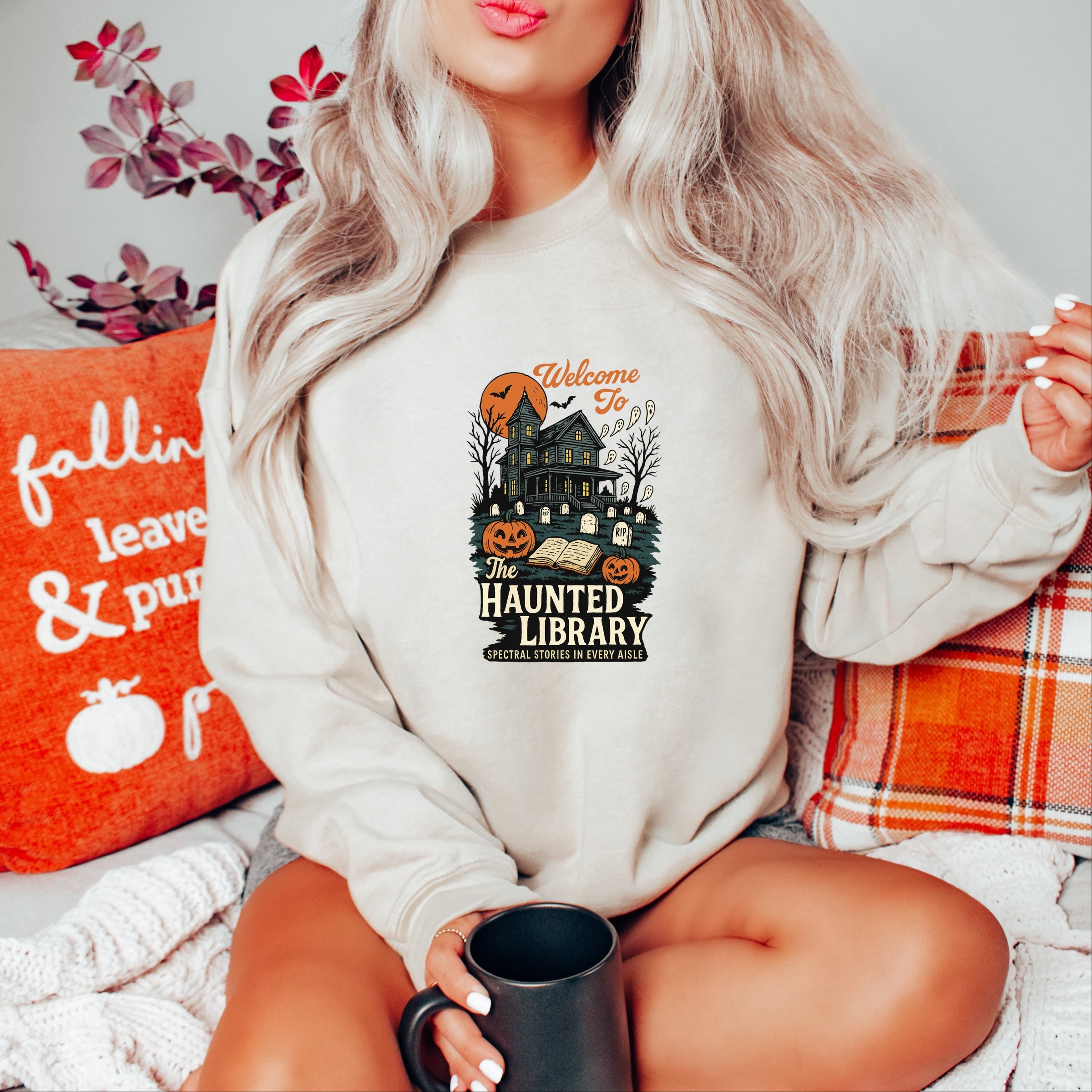 The Haunted Library -  Womens Sweatshirt