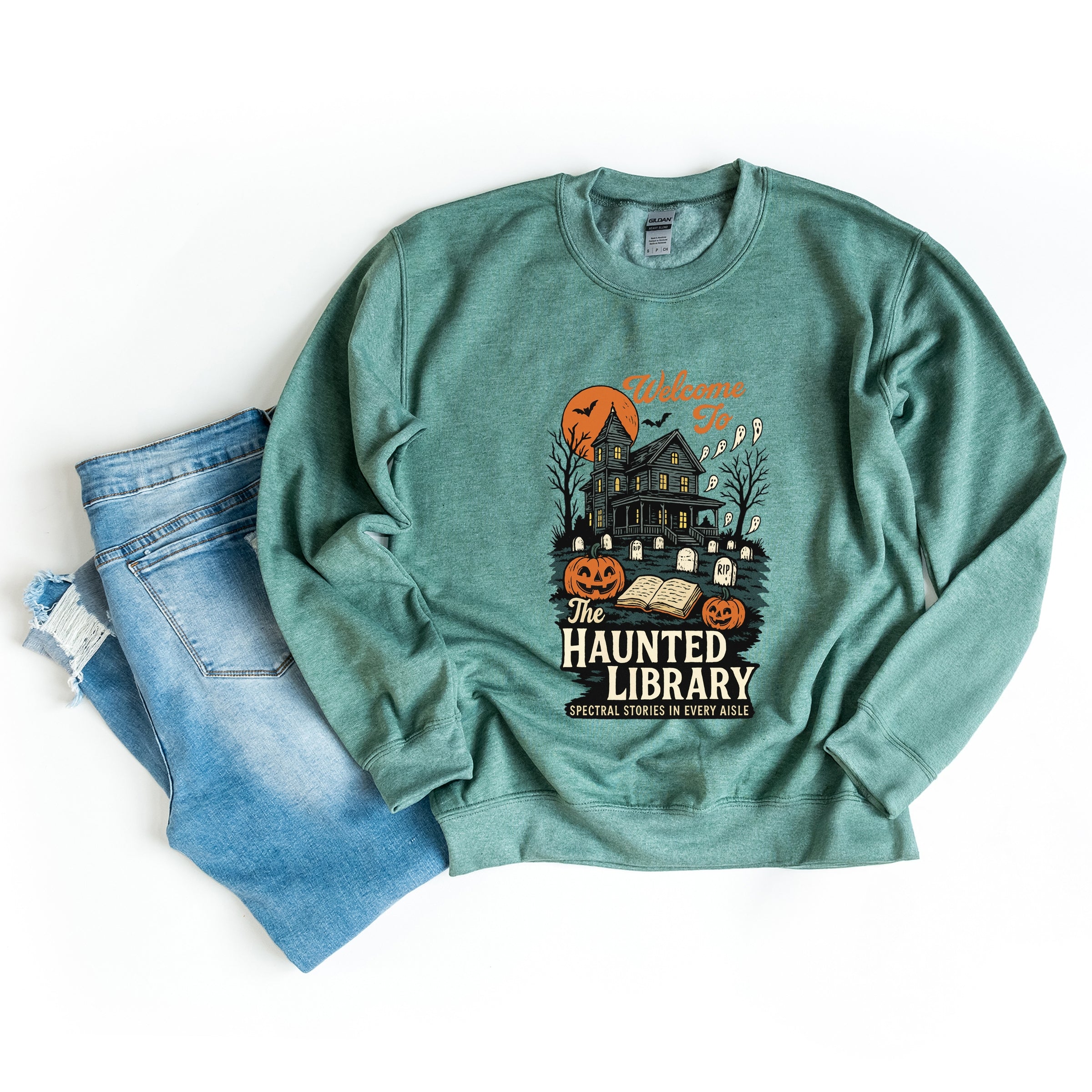 The Haunted Library -  Womens Sweatshirt