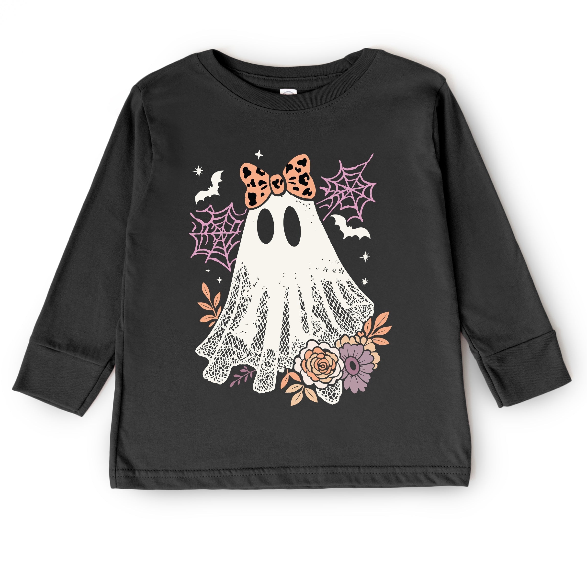 Coquette Ghost Roses - Toddler Long Sleeve Graphic Tee and Youth Long Sleeve Graphic T-Shirt