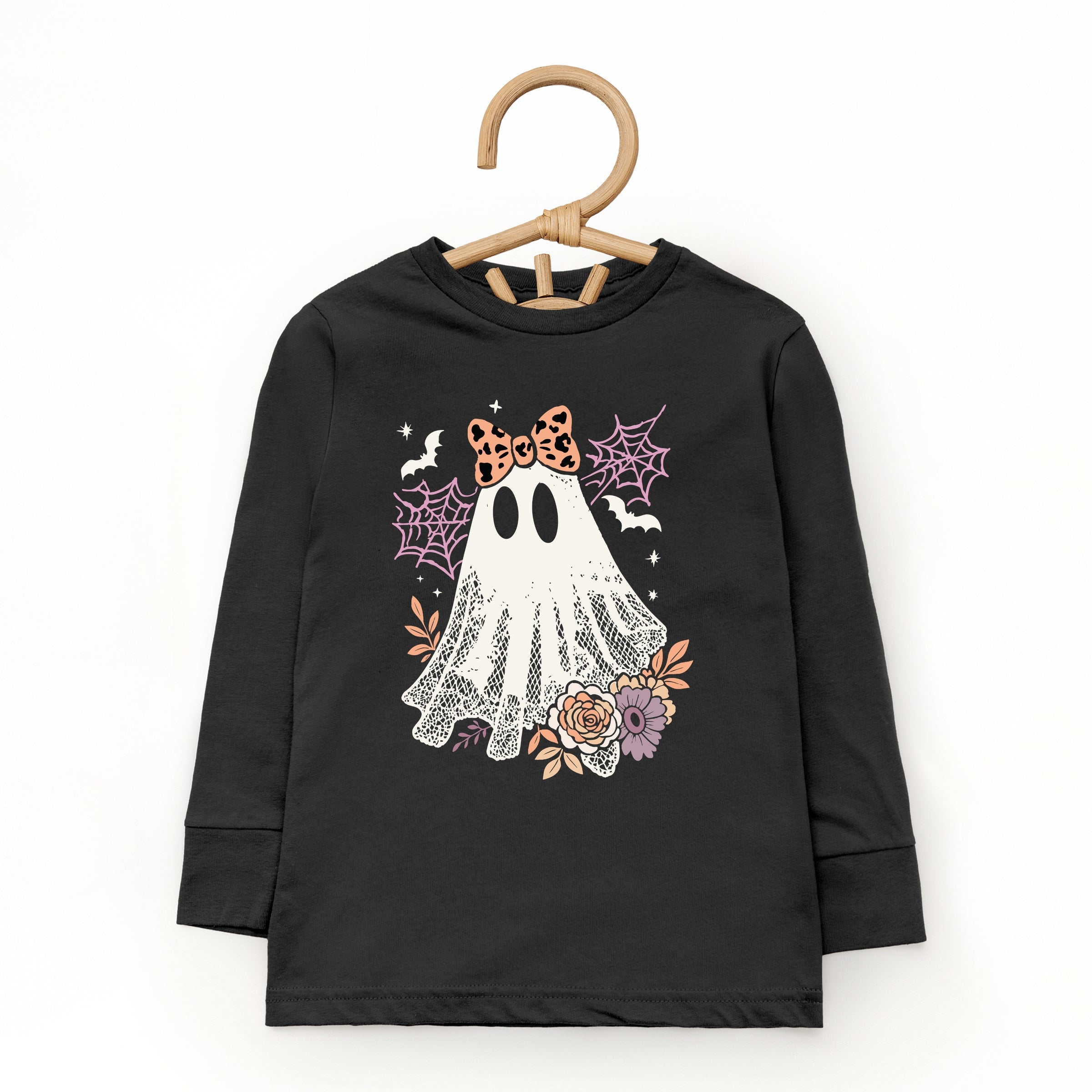 Coquette Ghost Roses - Toddler Long Sleeve Graphic Tee and Youth Long Sleeve Graphic T-Shirt
